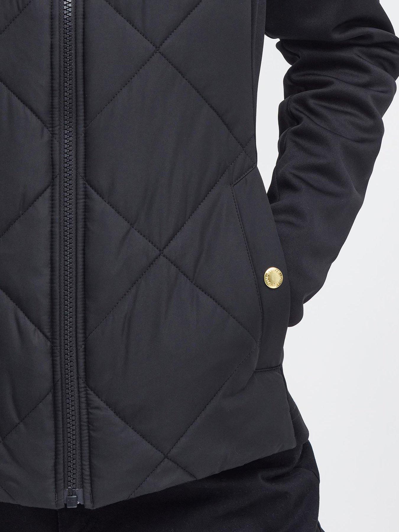 Image 5 of 6 of Barbour International Rubins Quilted Sweat Jacket - Black