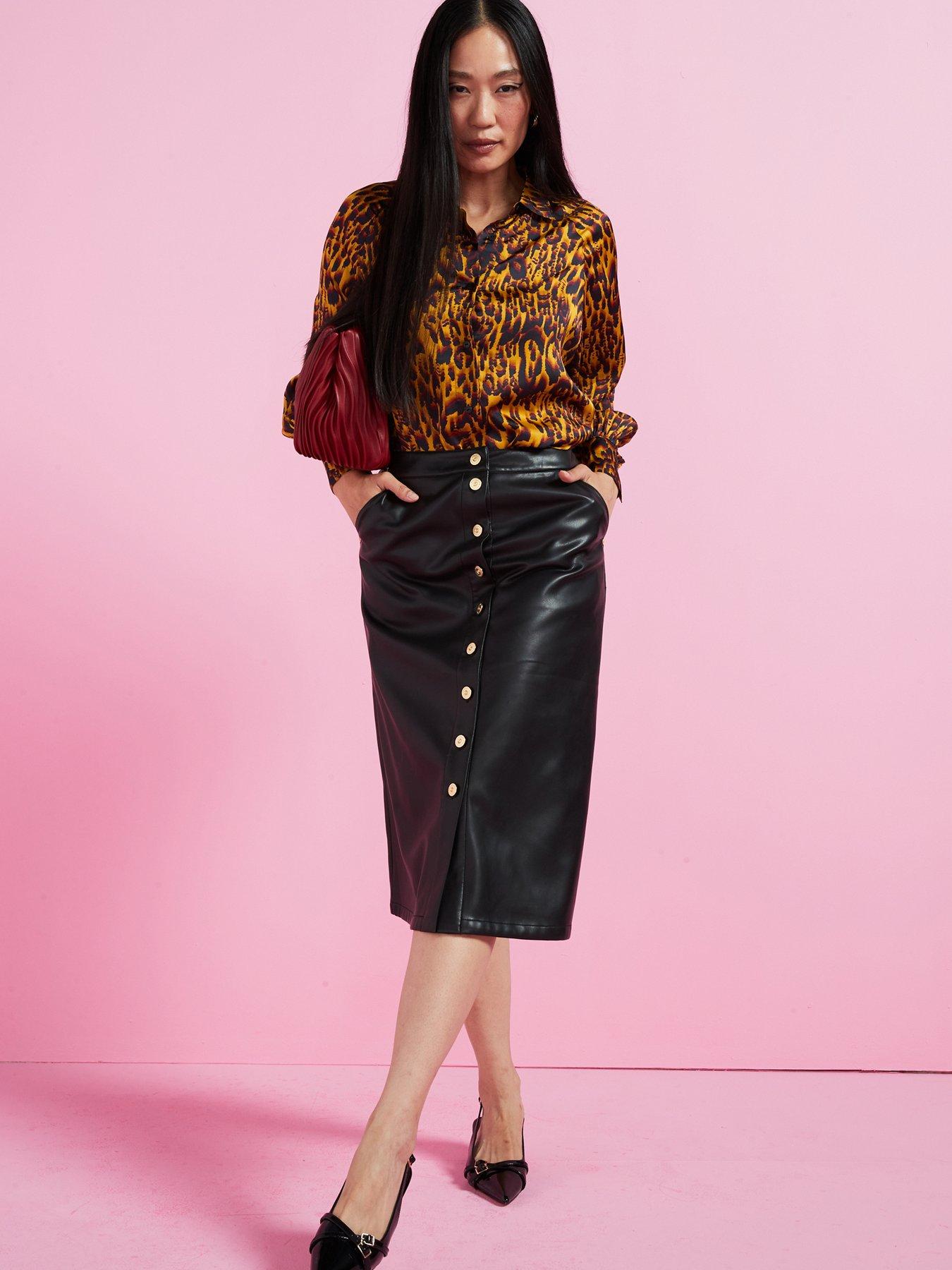 undefined Aria Midi Skirt - Black