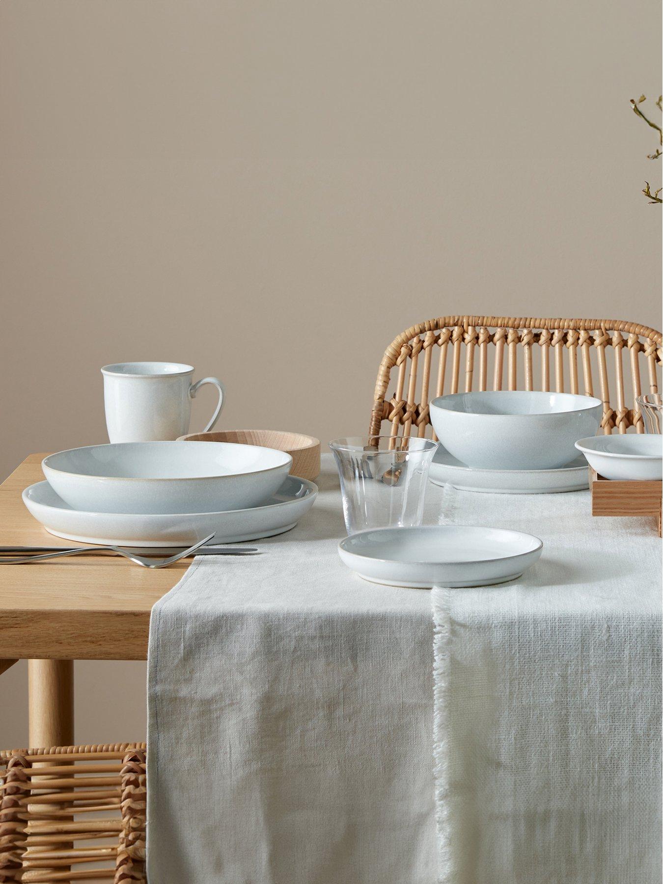 Denby Elements 12-Piece Coupe Dinner Set in Stone White Very