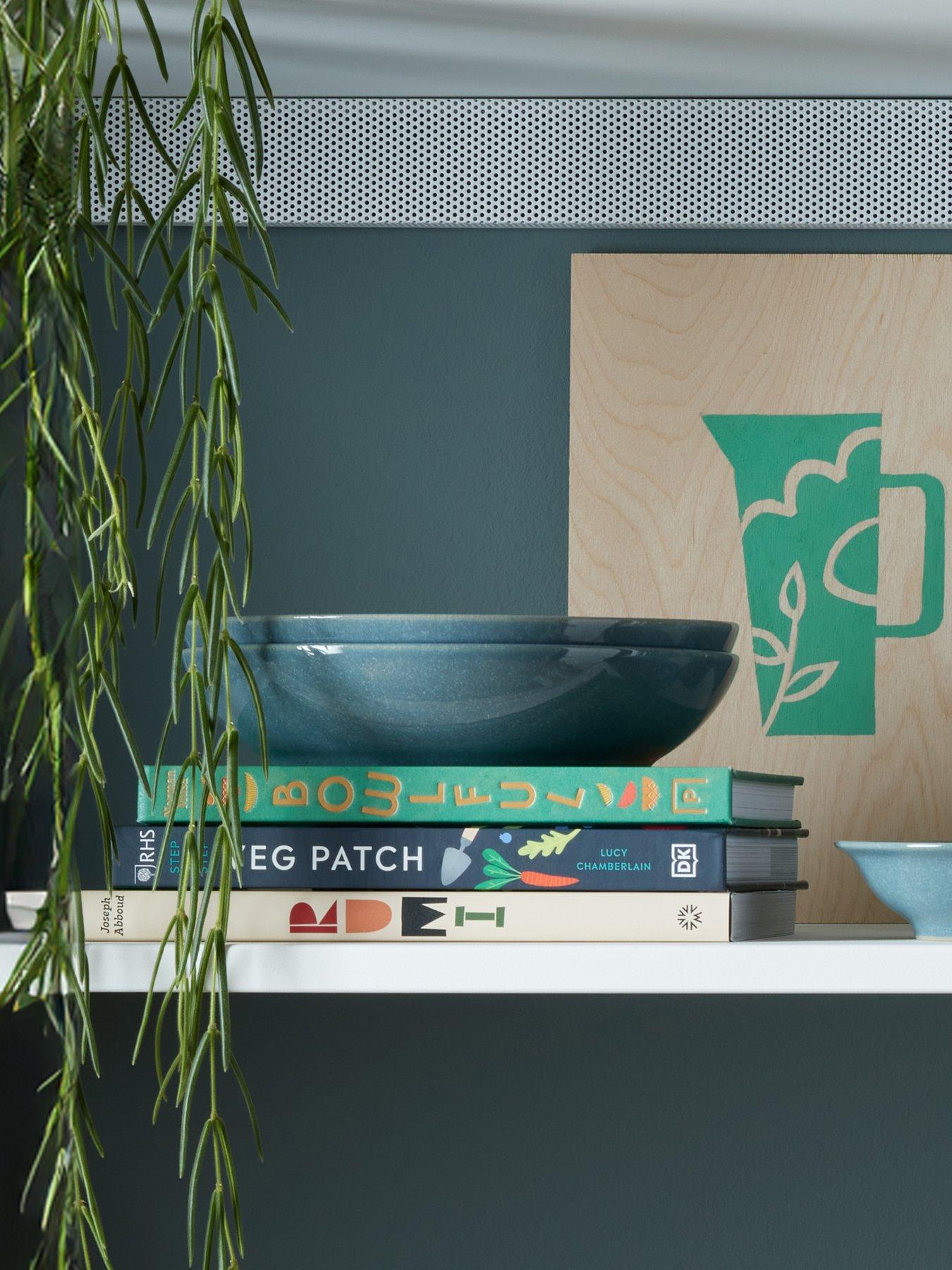 Product photograph of Denby Elements 4-piece Pasta Bowl Set In Dark Jade Green from very.co.uk