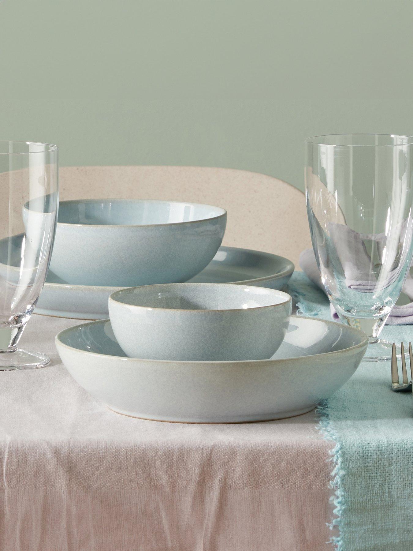 Image 1 of 5 of Denby Elements 4-Piece Pasta Bowl Set in Light Jade Green