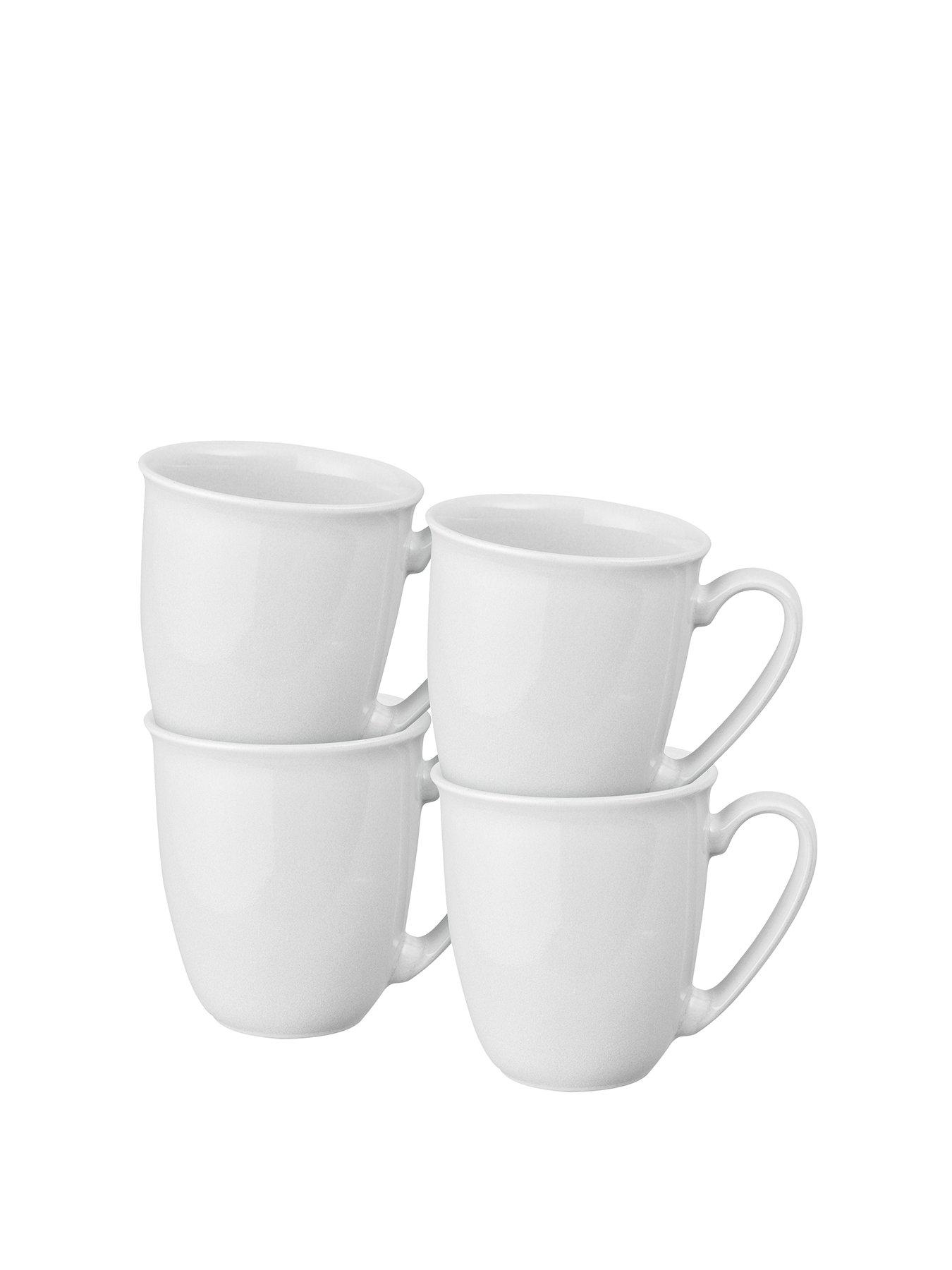 Image 2 of 4 of Denby Elements Set of 4 Coffee Mugs in Stone White