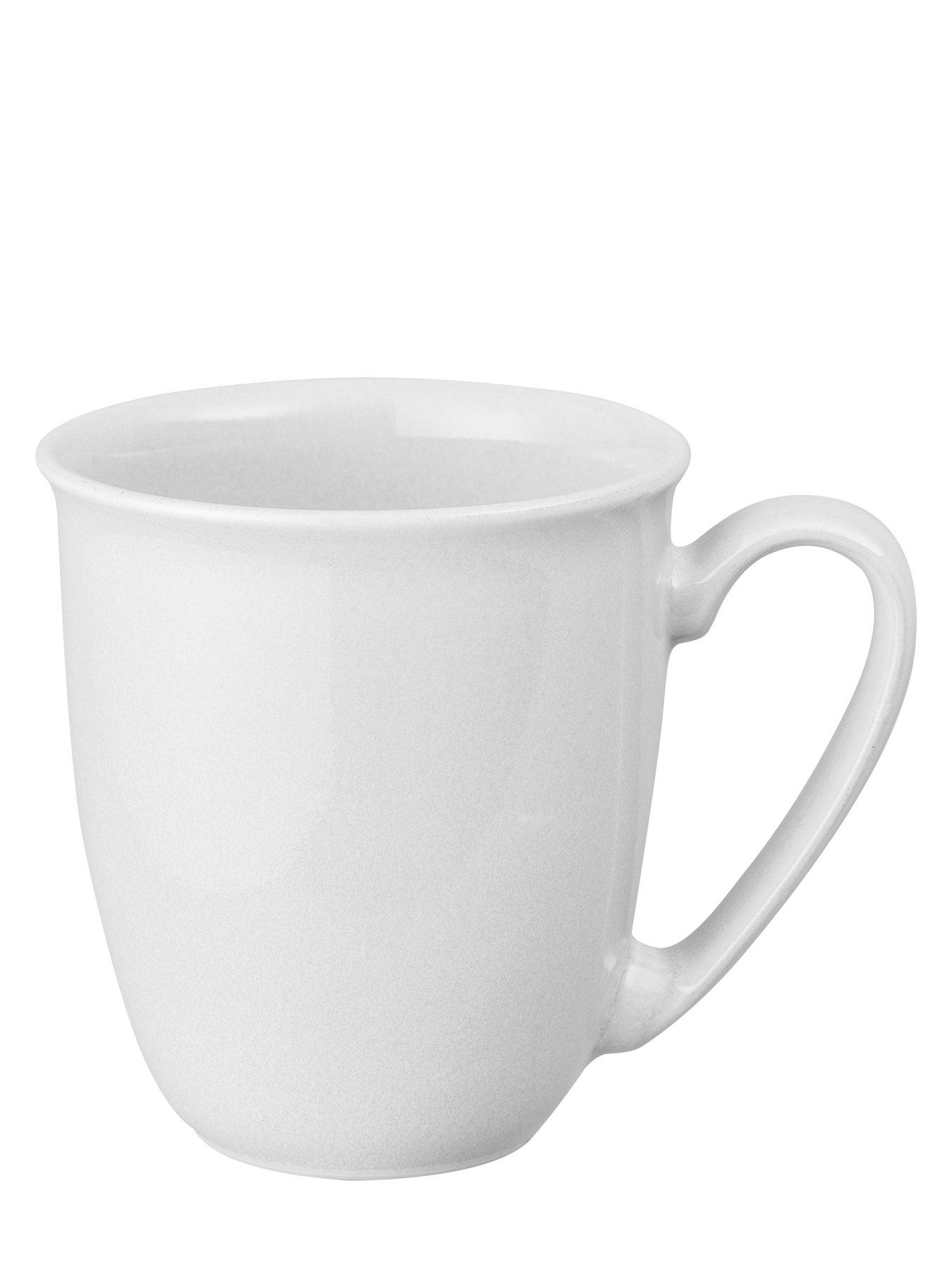 Image 3 of 4 of Denby Elements Set of 4 Coffee Mugs in Stone White