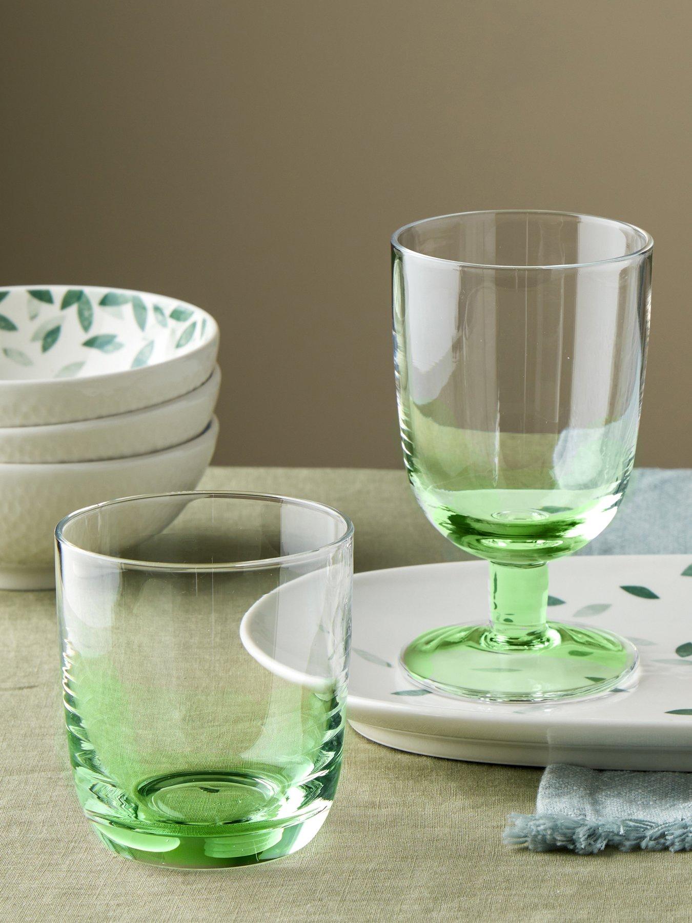 Product photograph of Denby Casual Set Of 2 Small Tumbler Glasses In Green from very.co.uk