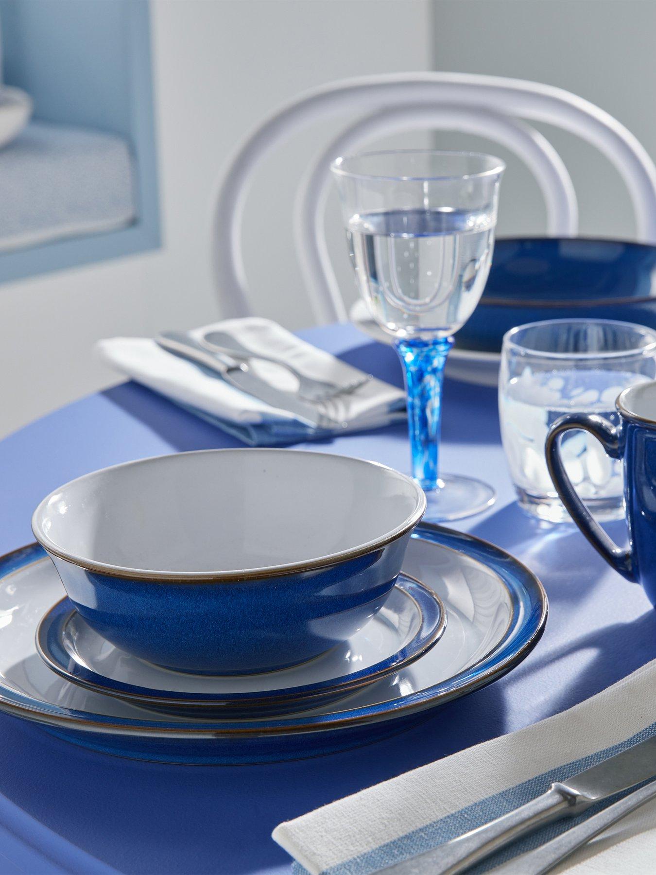 Product photograph of Denby Classic Set Of 2 Wine Glasses In Blue from very.co.uk