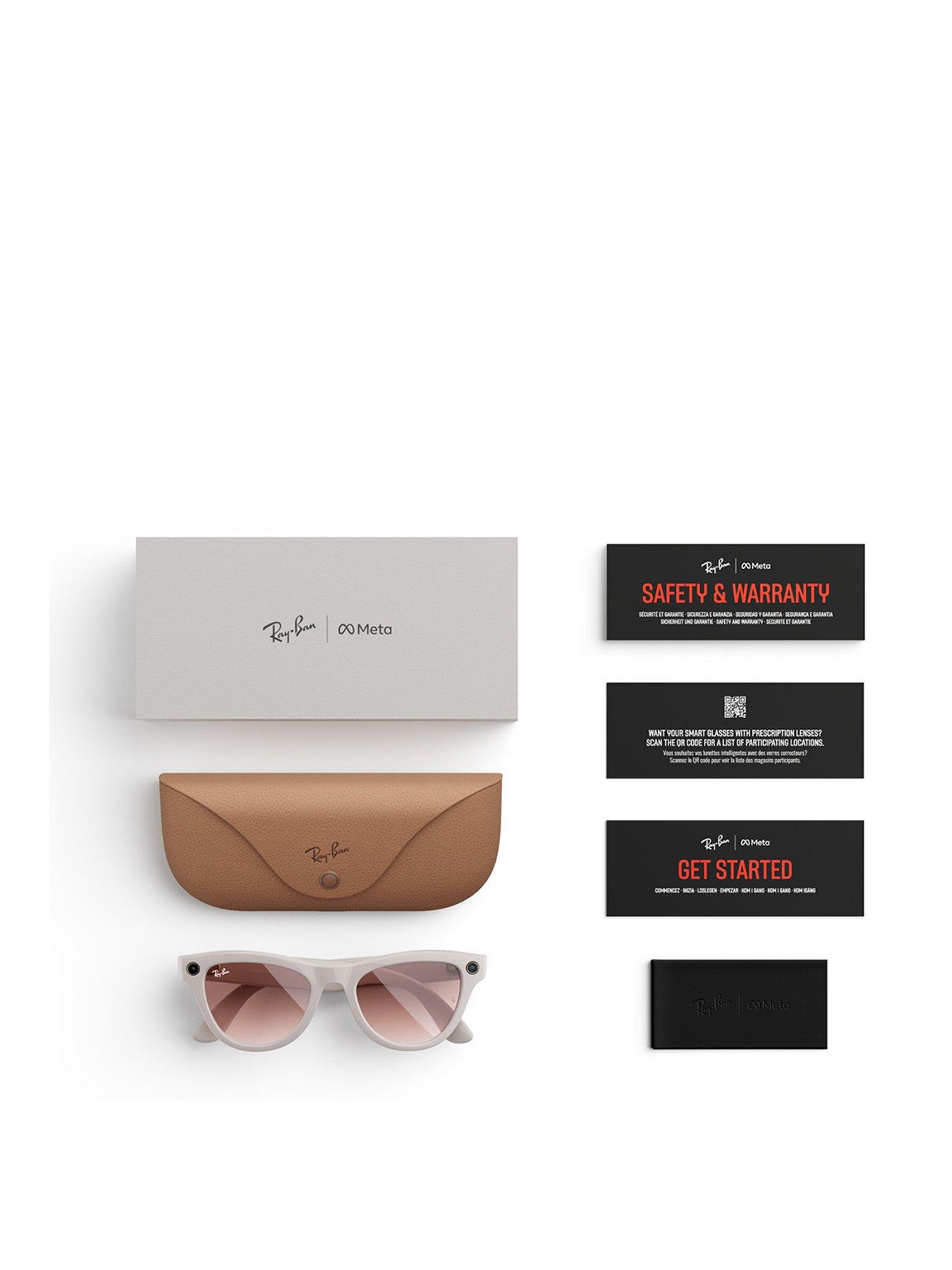 Image 3 of 8 of Ray-Ban Meta Skyler - Shiny Chalk Gray, Gradient Cinnamon Pink