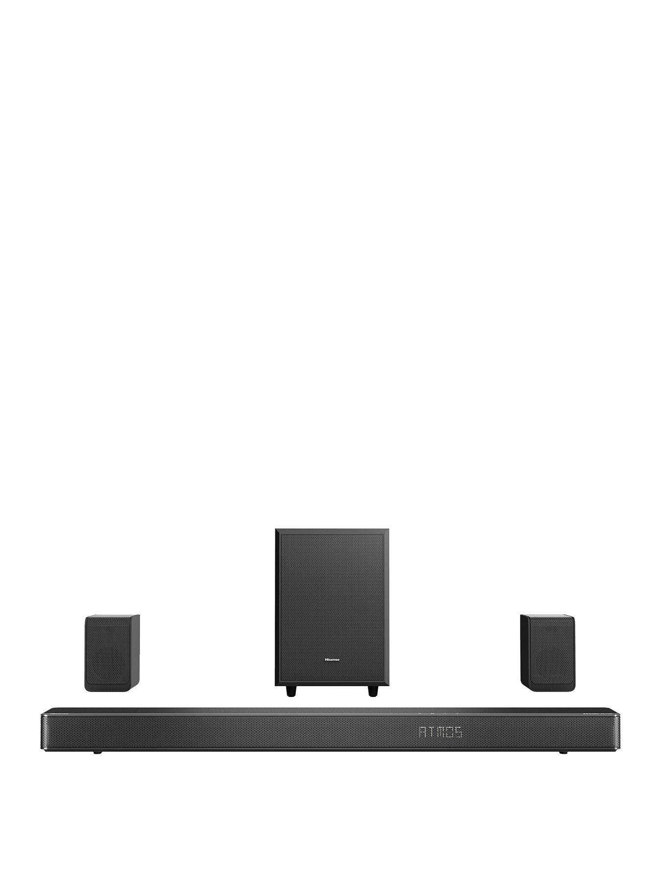 Hisense Ax5125H 5.1.2 Channel 500W Dolby Atmos Soundbar With Wireless Subwoofer And Turly Rear Speakers