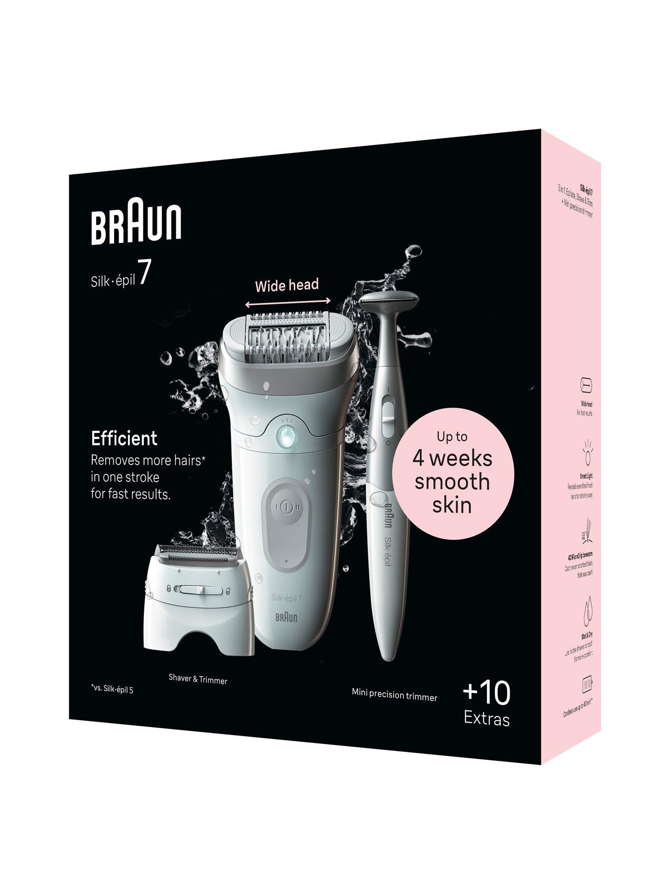 Image 2 of 8 of Braun Silk-epil 7 With Lady Shaver Head &amp; Trimmer Comb, Bikini Trimmer, 7-241
