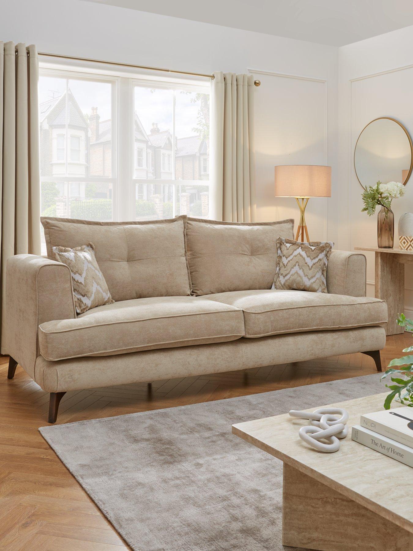 undefined Bali Fabric 4 Seater Standard Back Sofa