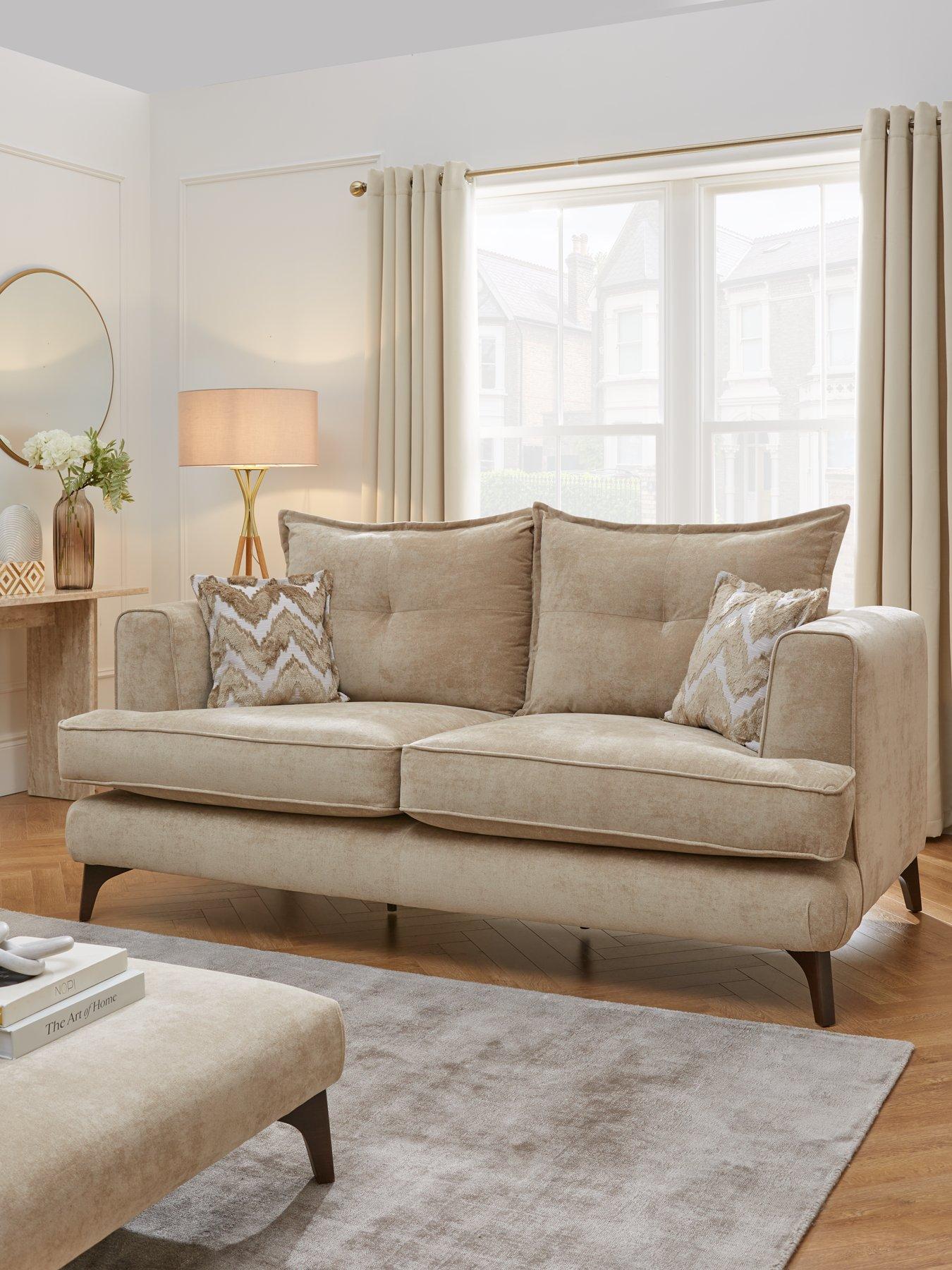 undefined Bali Fabric 3 Seater Standard Back Sofa