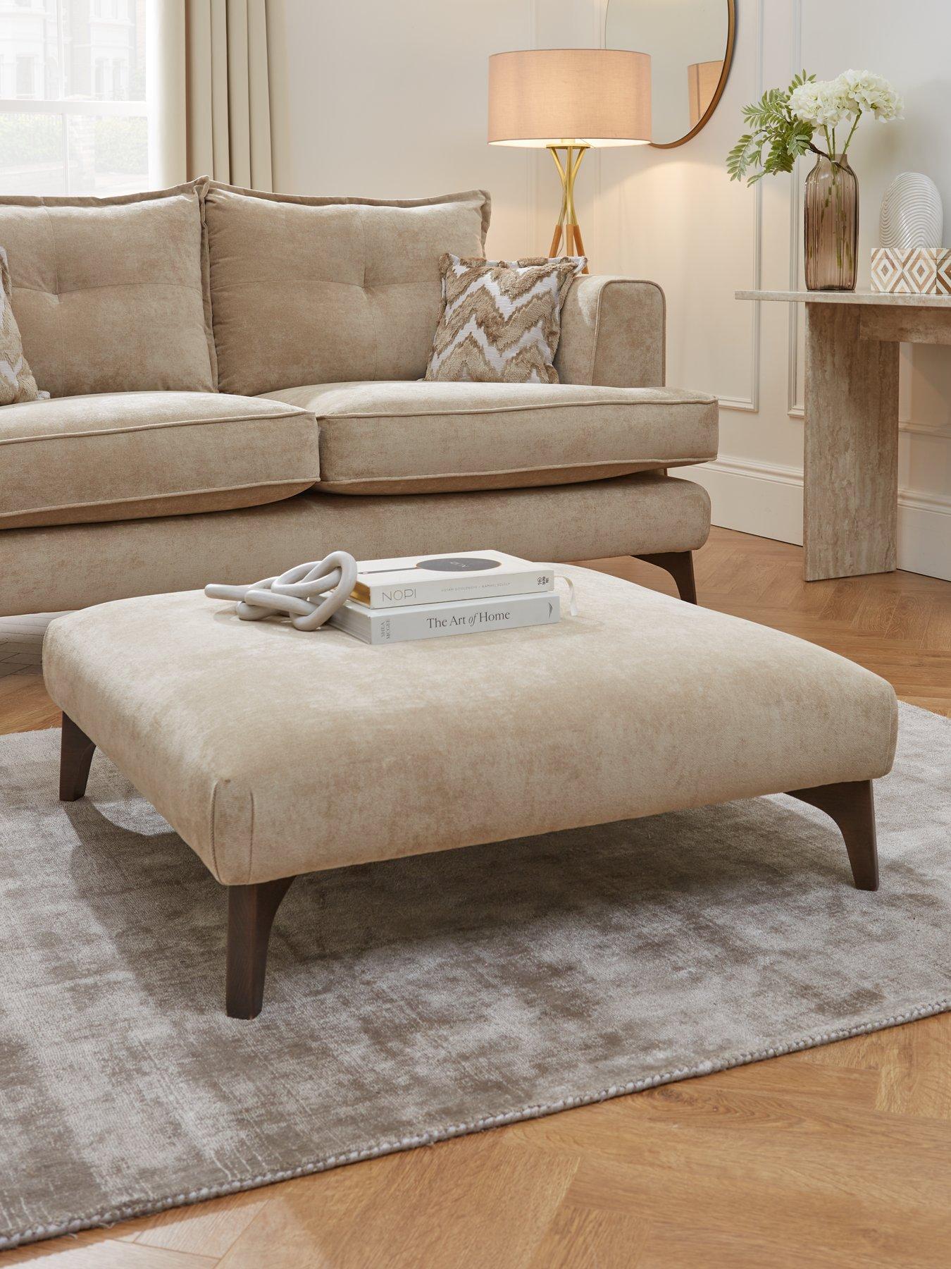 undefined Bali Plain Fabric Footstool