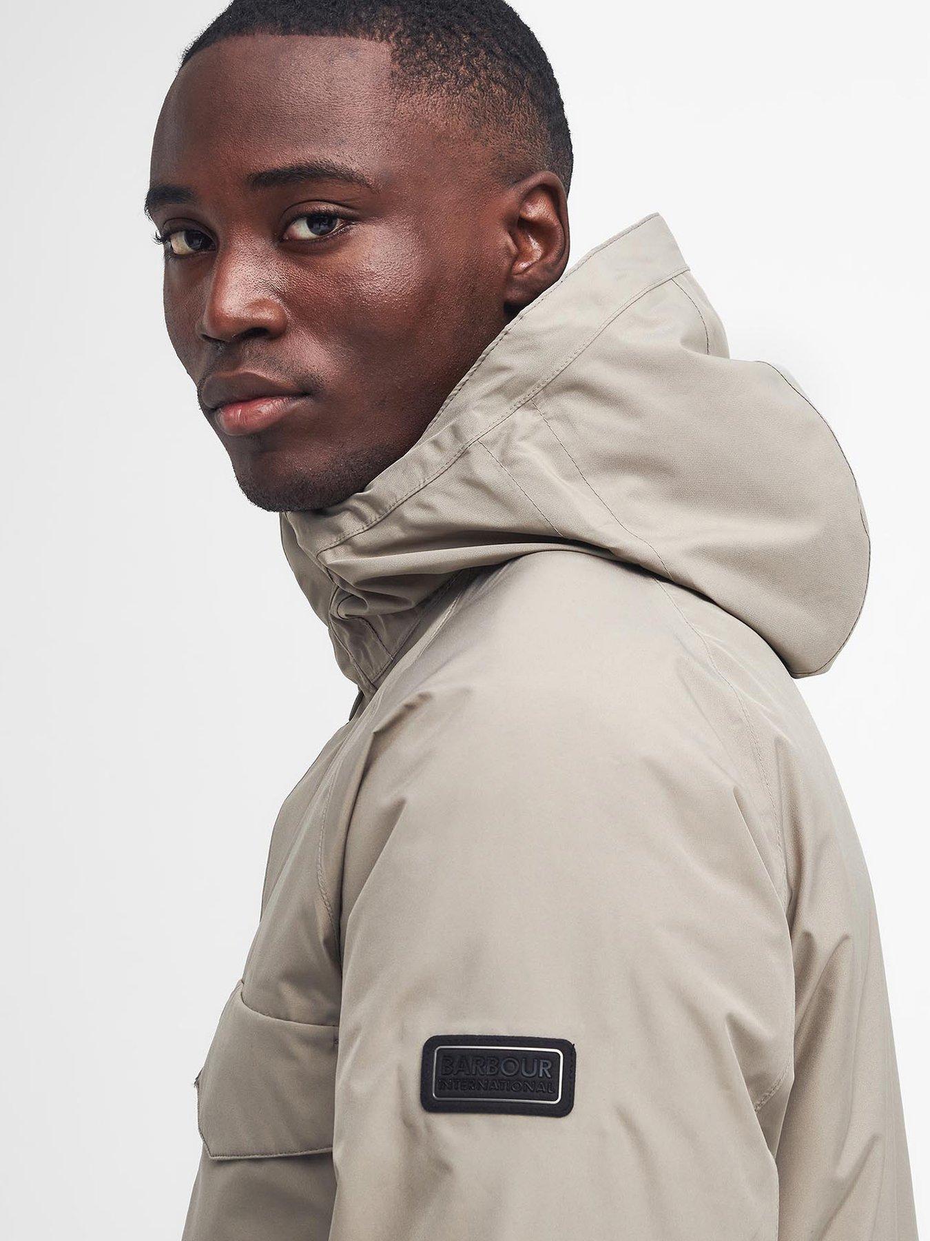 Barbour international rain jacket clearance