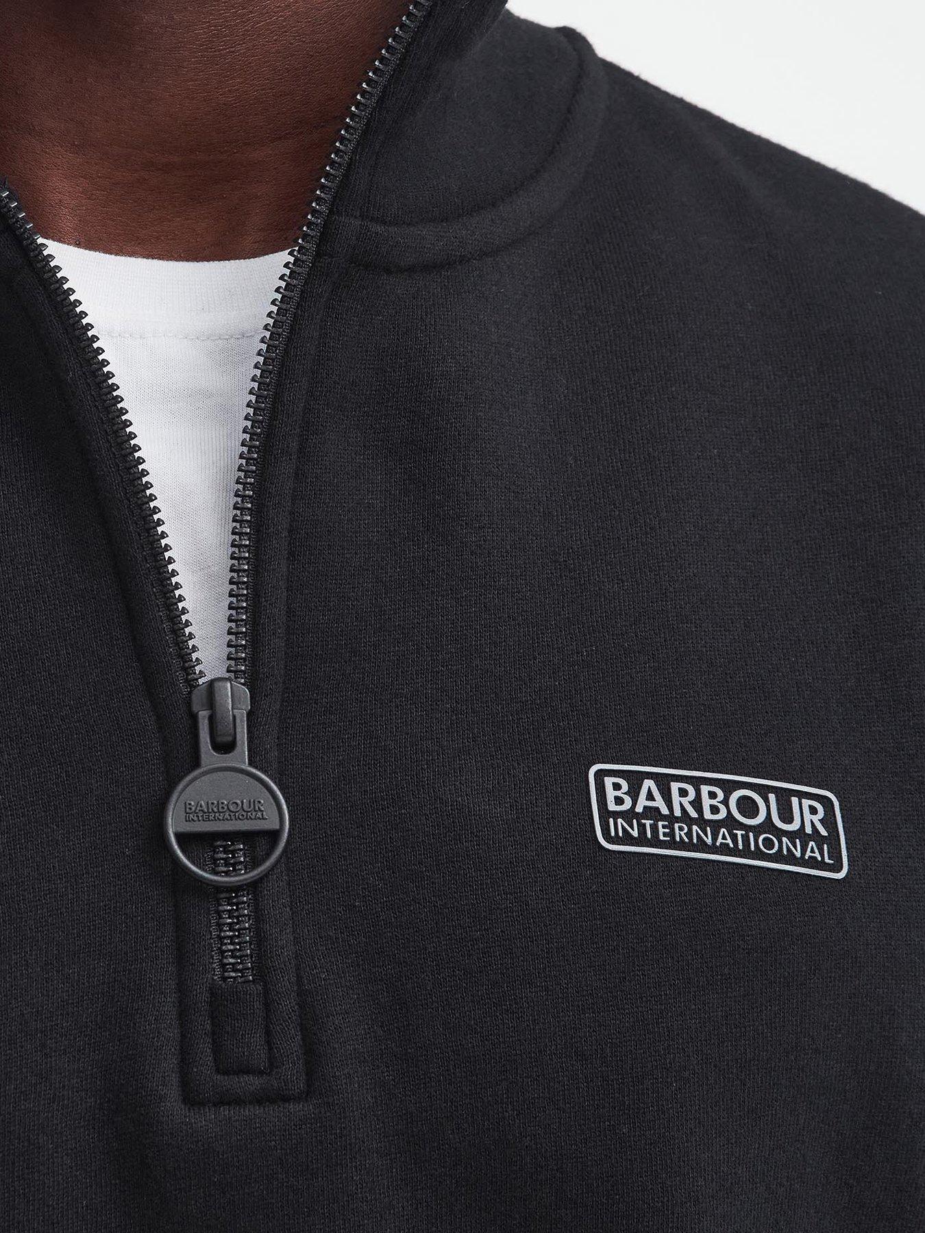 Essential Half Zip Sweat Top Black