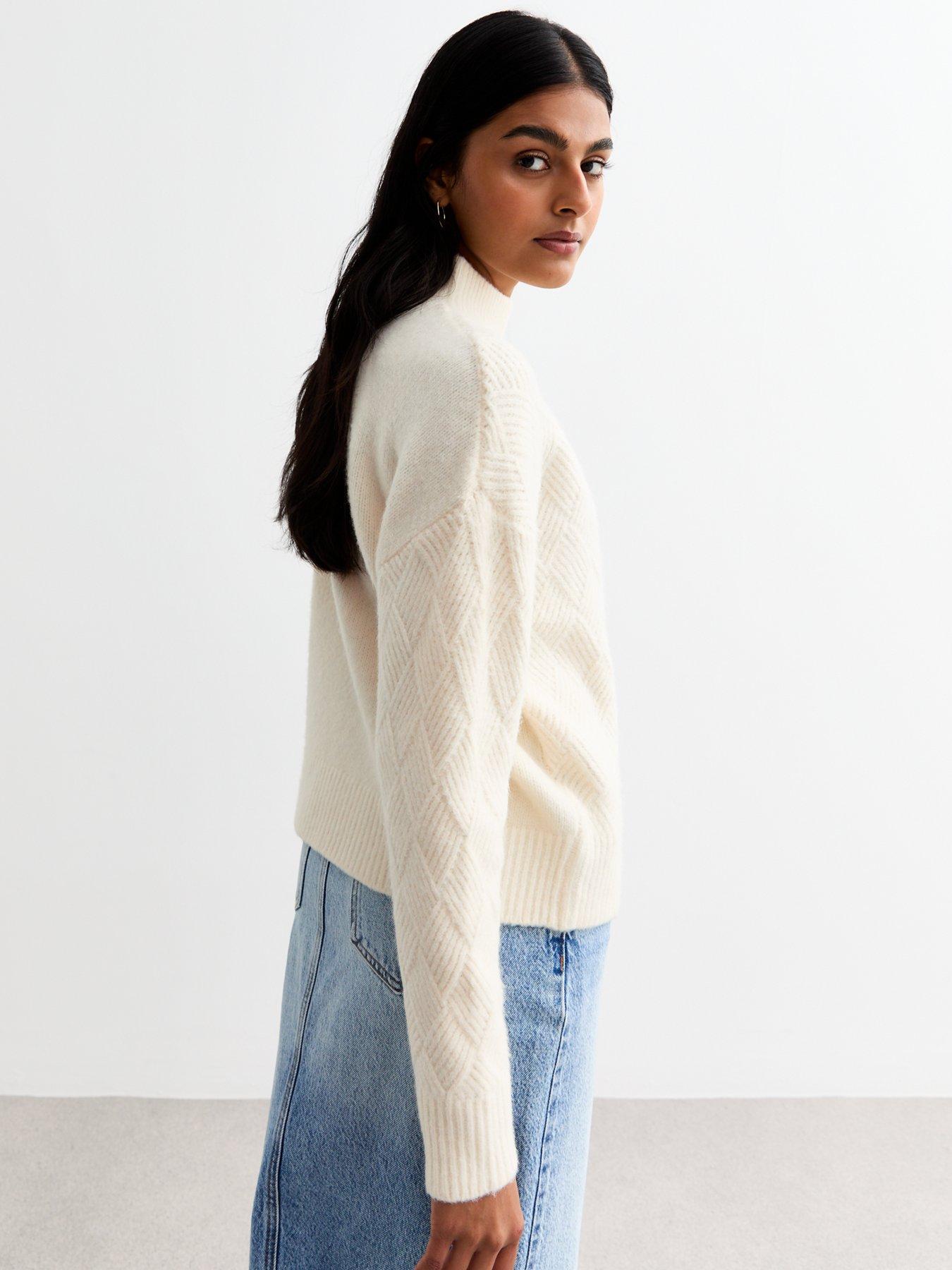 Blanket Stitch Cream Coatigan Uk Knitted Blanket Stitch Co-Ord Set