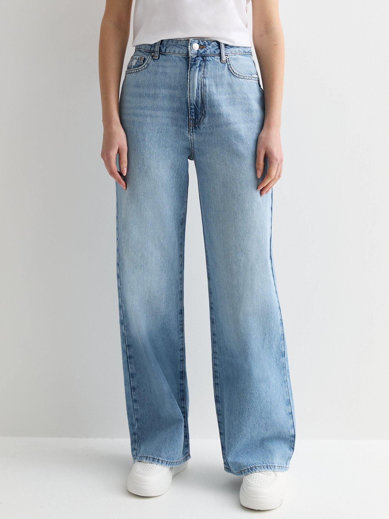 undefined Blue Adalae High-waist Wide Leg Jeans