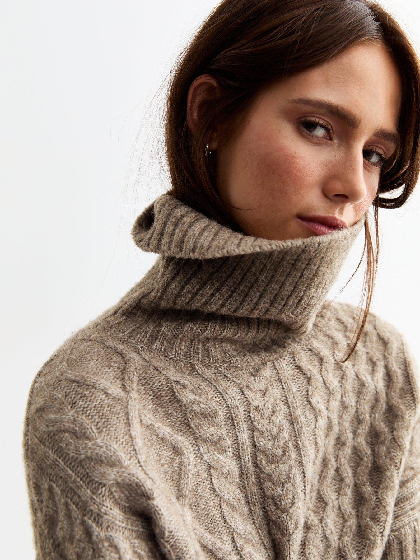 Jumper New Look Turtleneck Camel High Neck Boxy Jumper New Look
