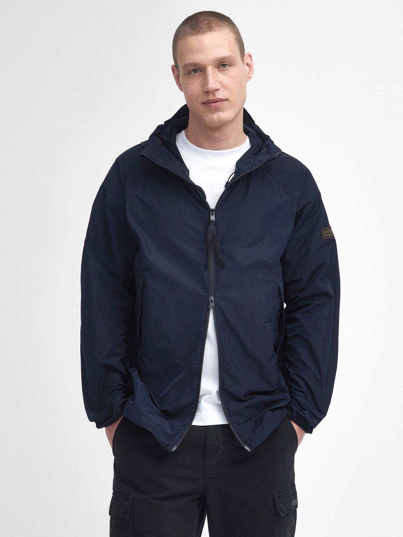 undefined Porter Hooded Showerproof Jacket - Dark Blue