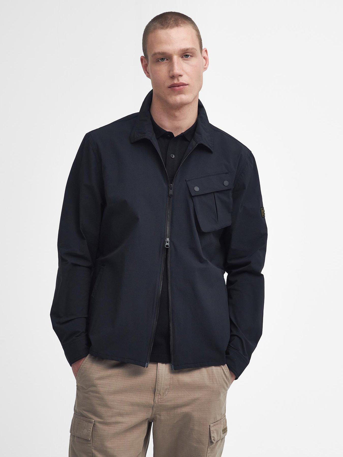 undefined Flex Zip Pocket Overshirt - Navy
