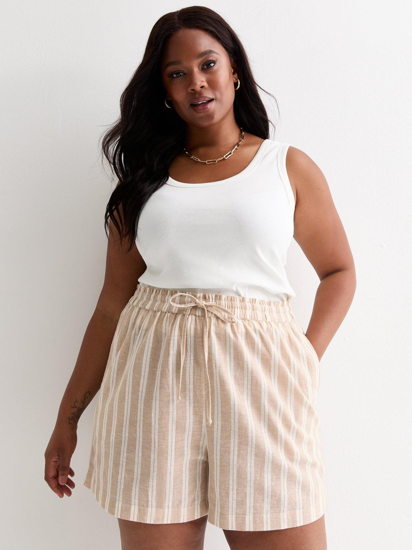 Stripe shorts women shop