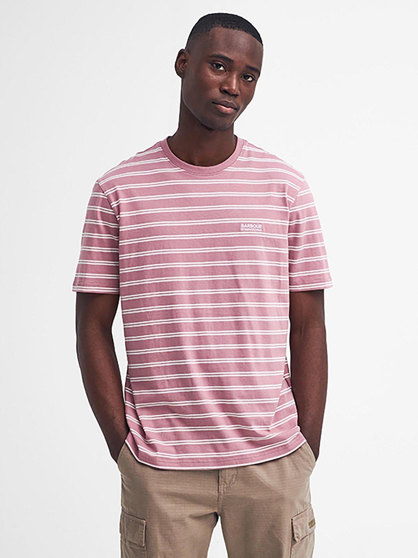 Barbour International Bernie Stripe Short Sleeve T shirt Pink Very