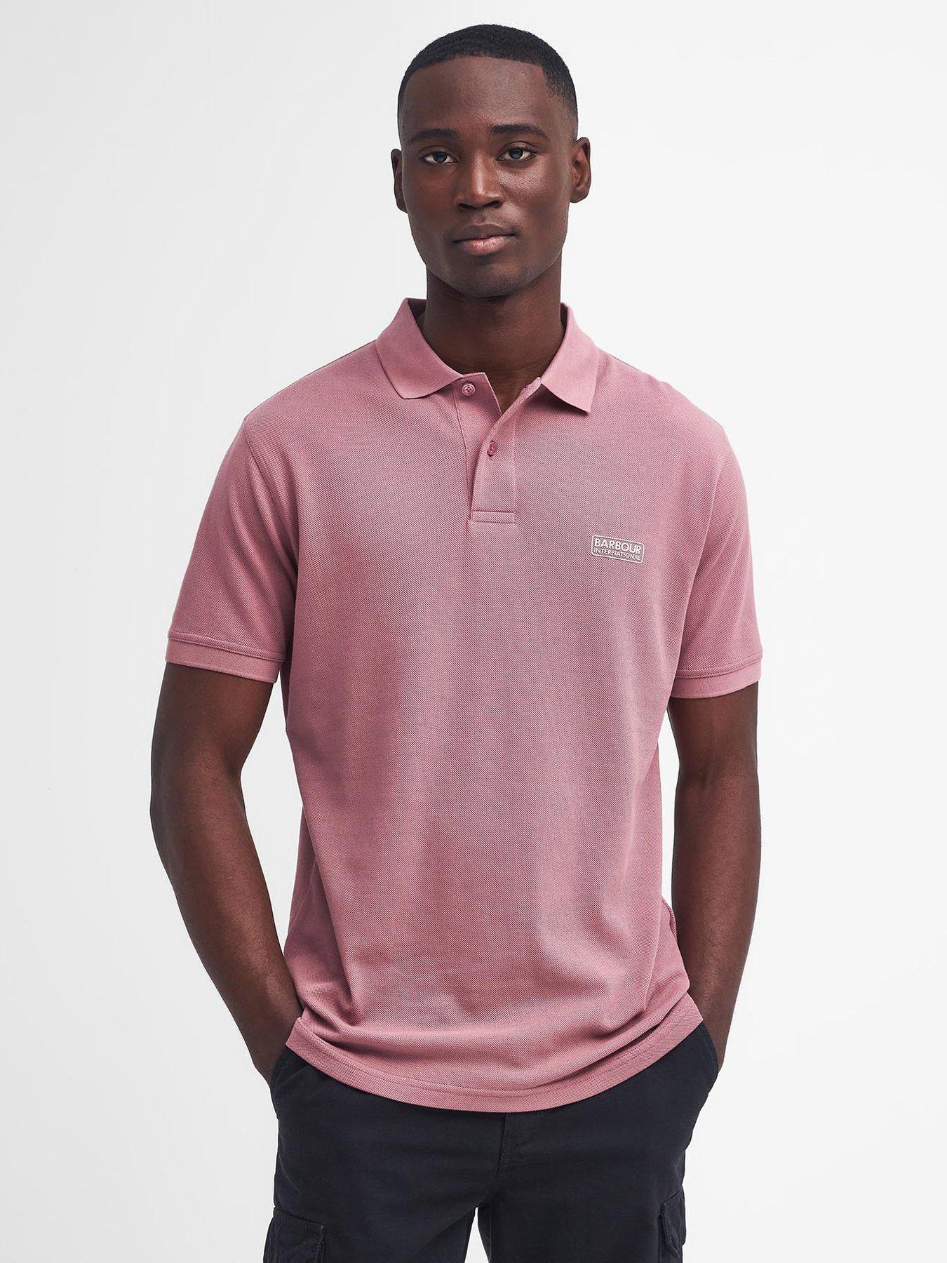 Mens pink polo shirts uk shop