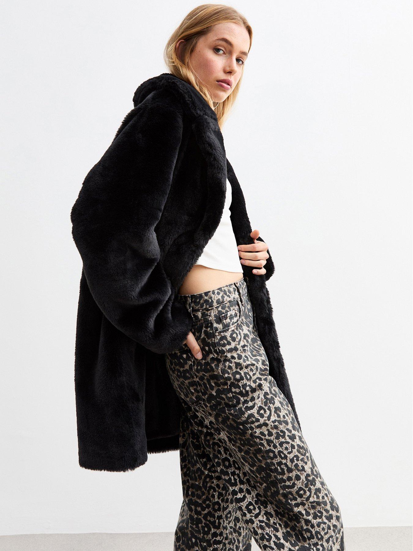 New Look Faux Fur Coat - Black