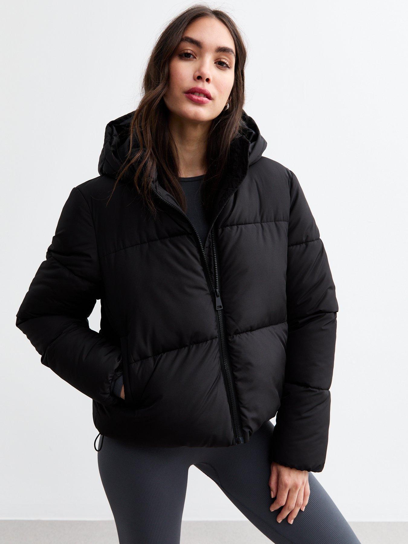 New Look Hooded Puffer Coat Black Very