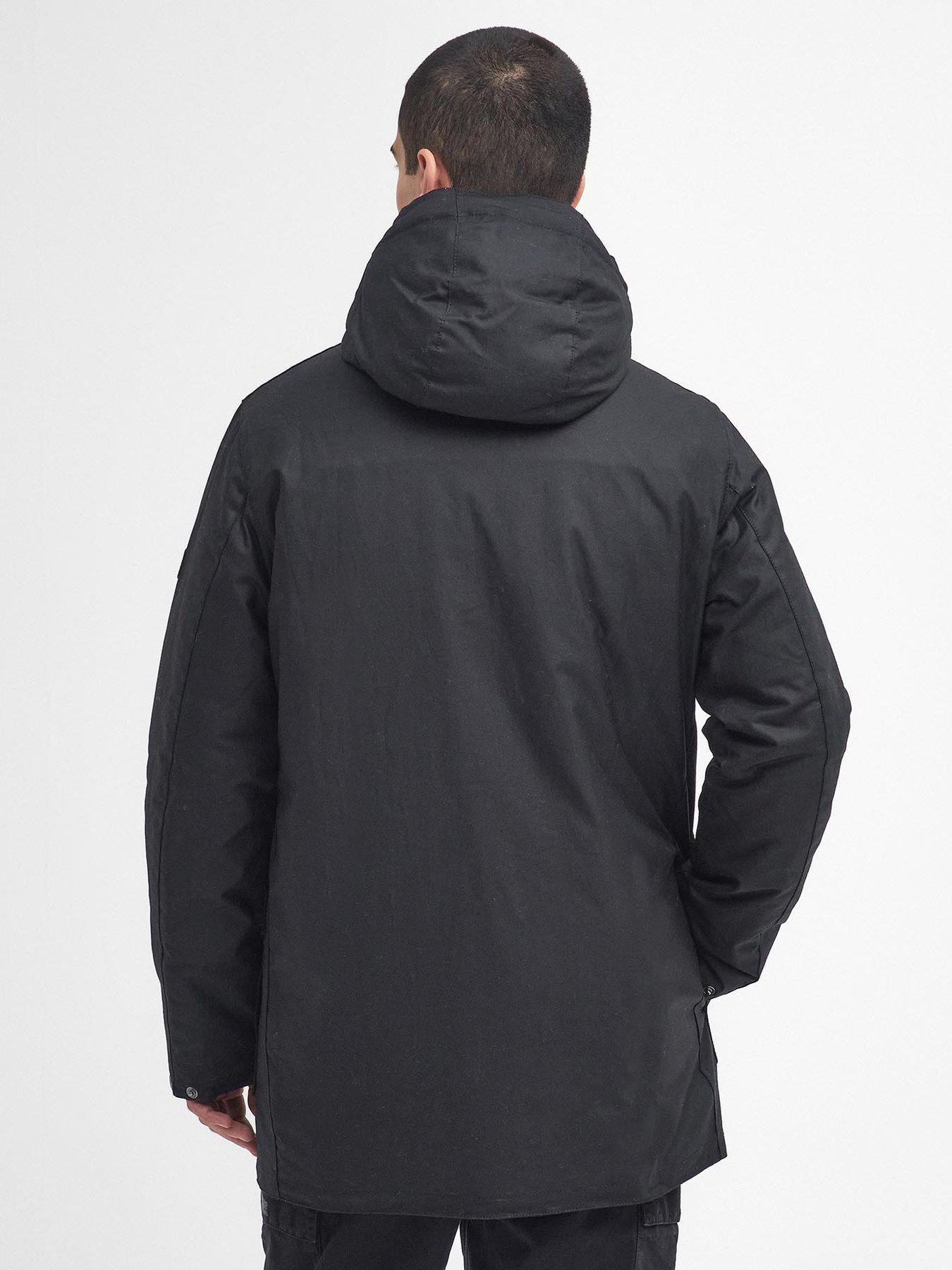 Barbour International Harburn Sherpa Wax Jacket Black Very