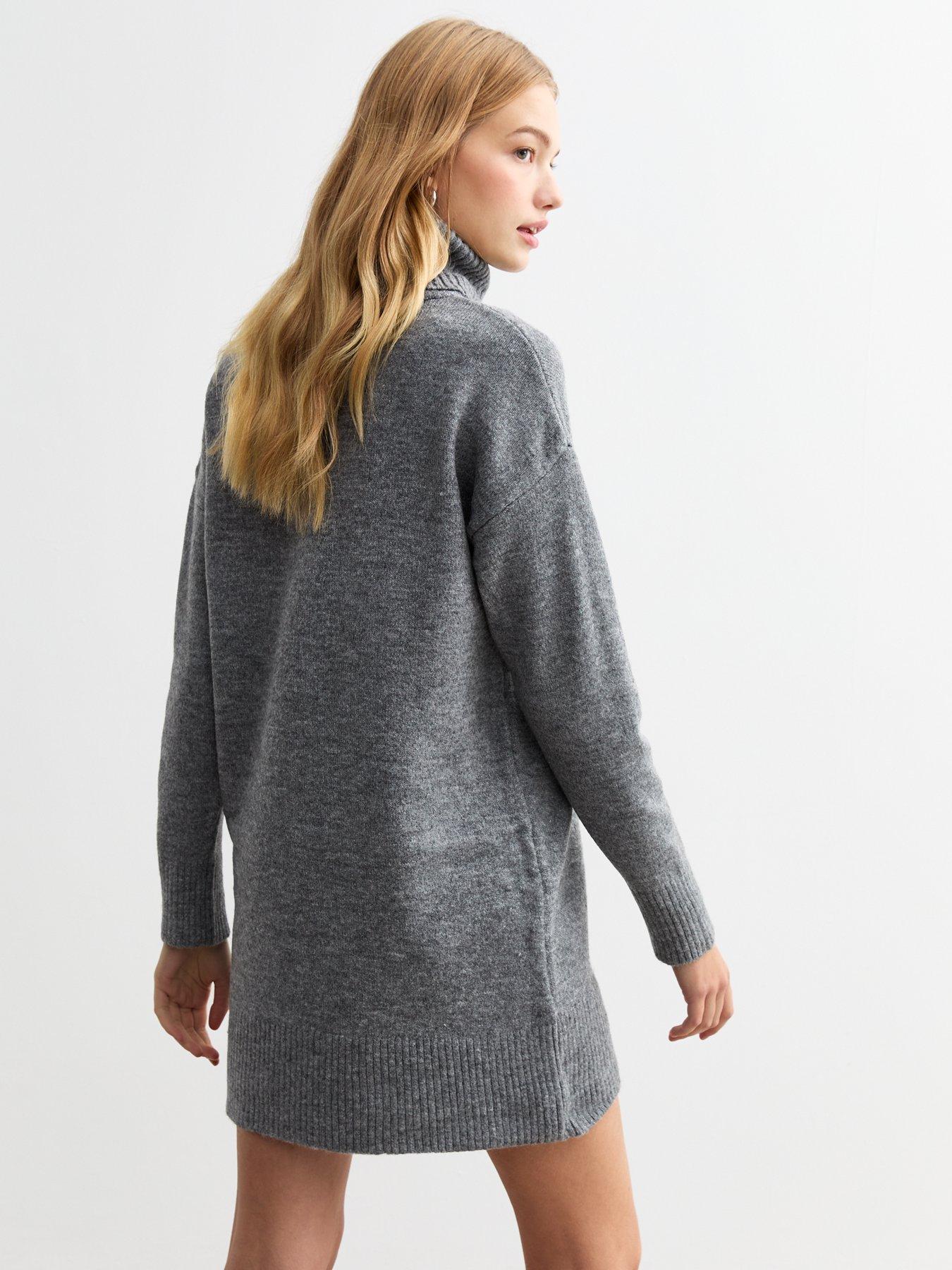 Grey roll neck jumper dress 2025