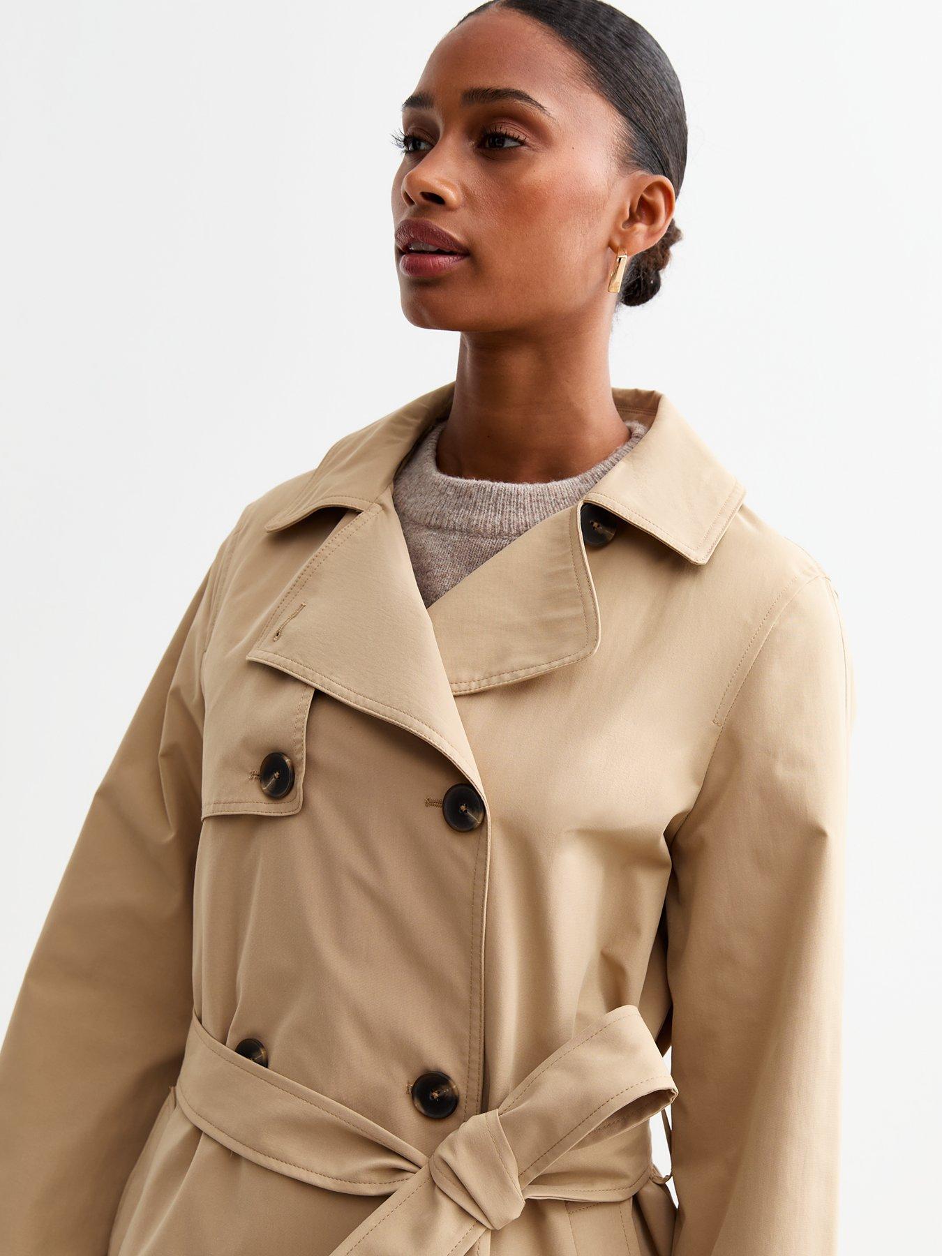 New Look Stone Double Breasted Mac Very