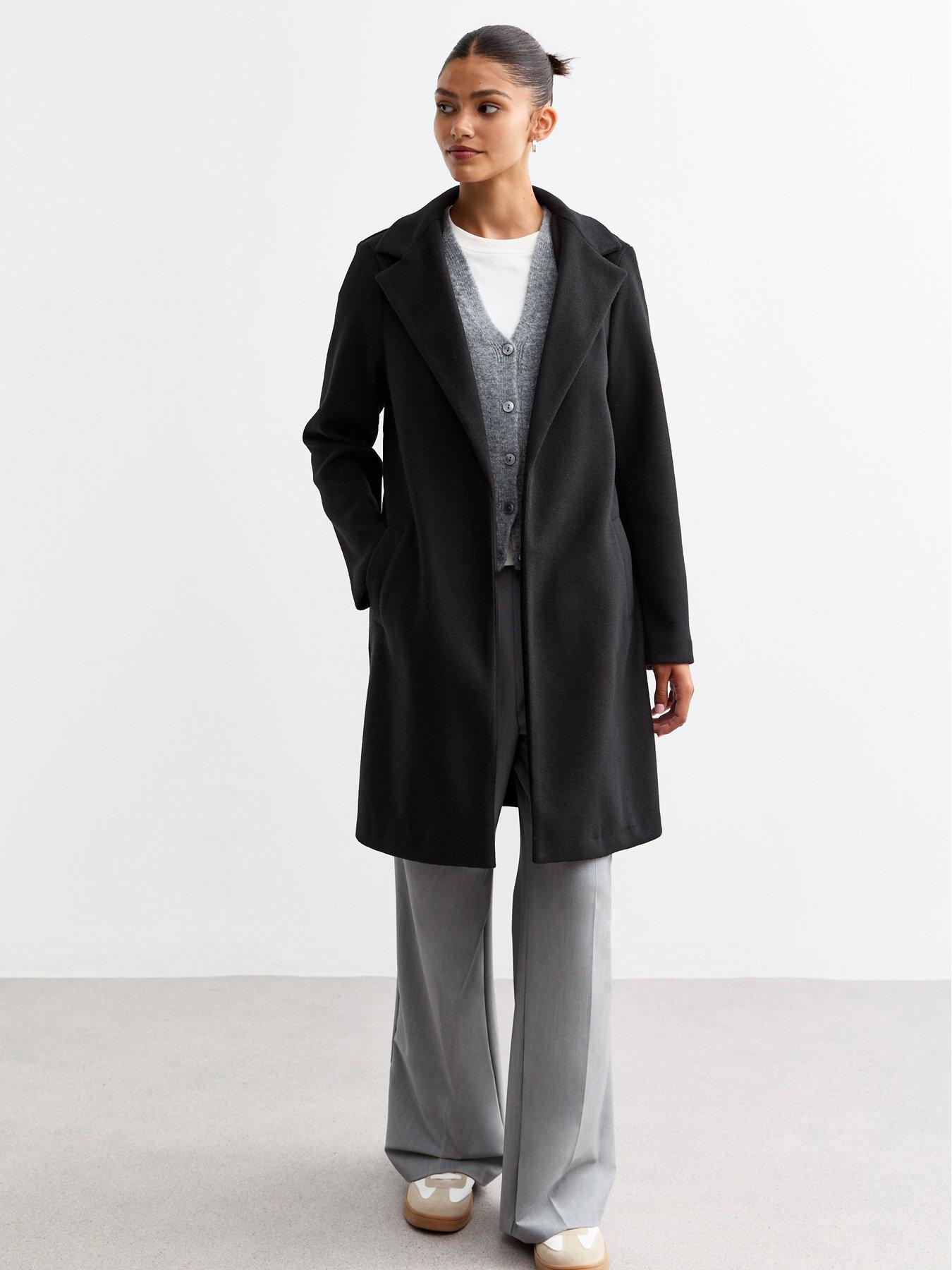 undefined Unlined Tailored Coat - Black