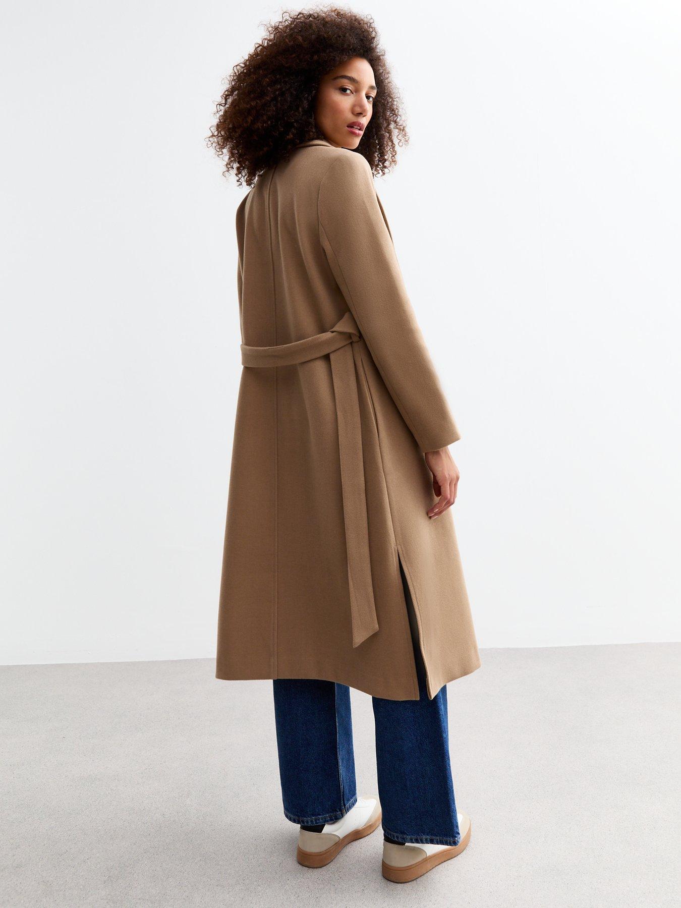 New Look Camel Tailored Unlined Longline Belted Coat Very