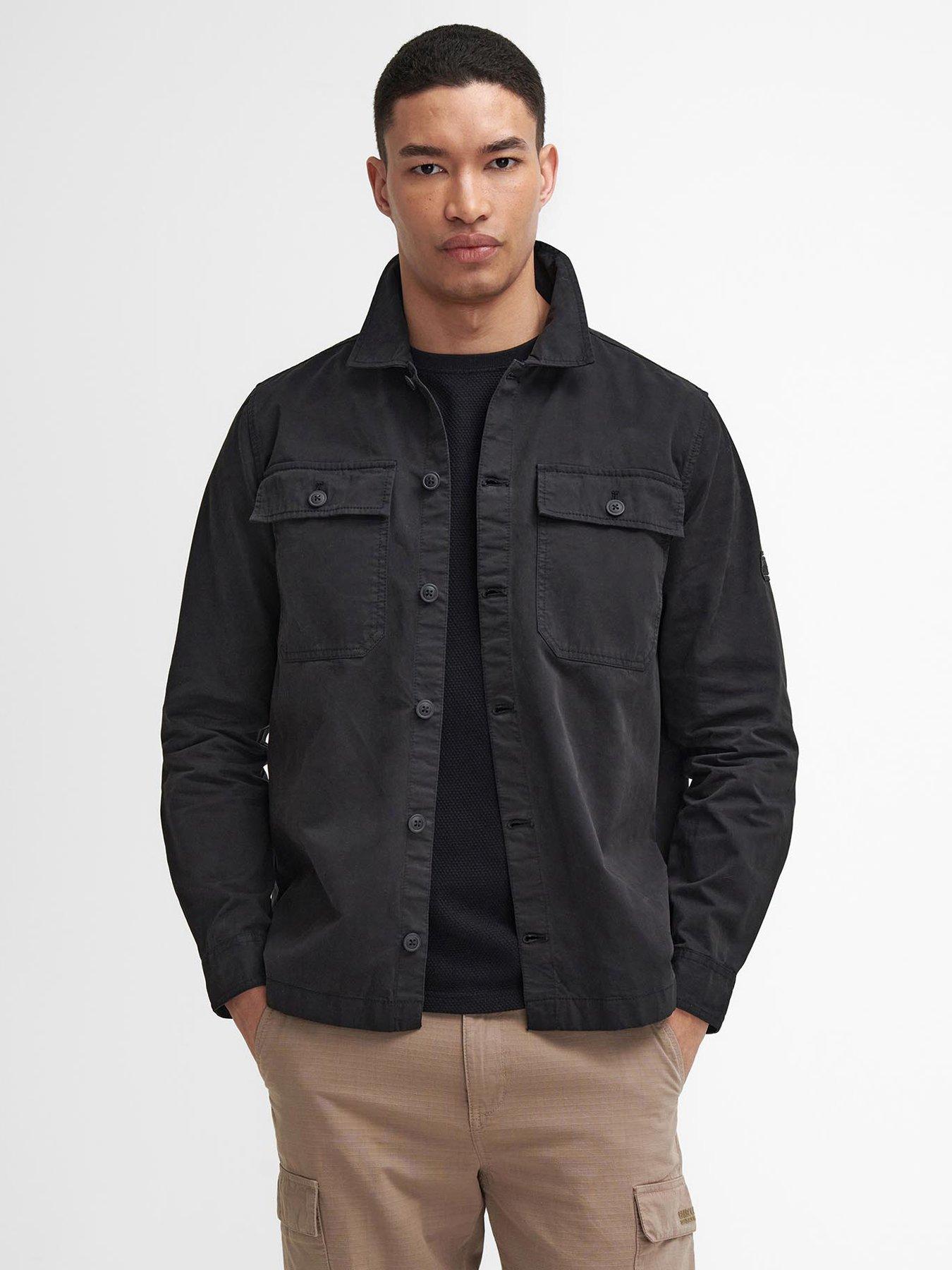 undefined Arlo Button Pocket Overshirt - Black