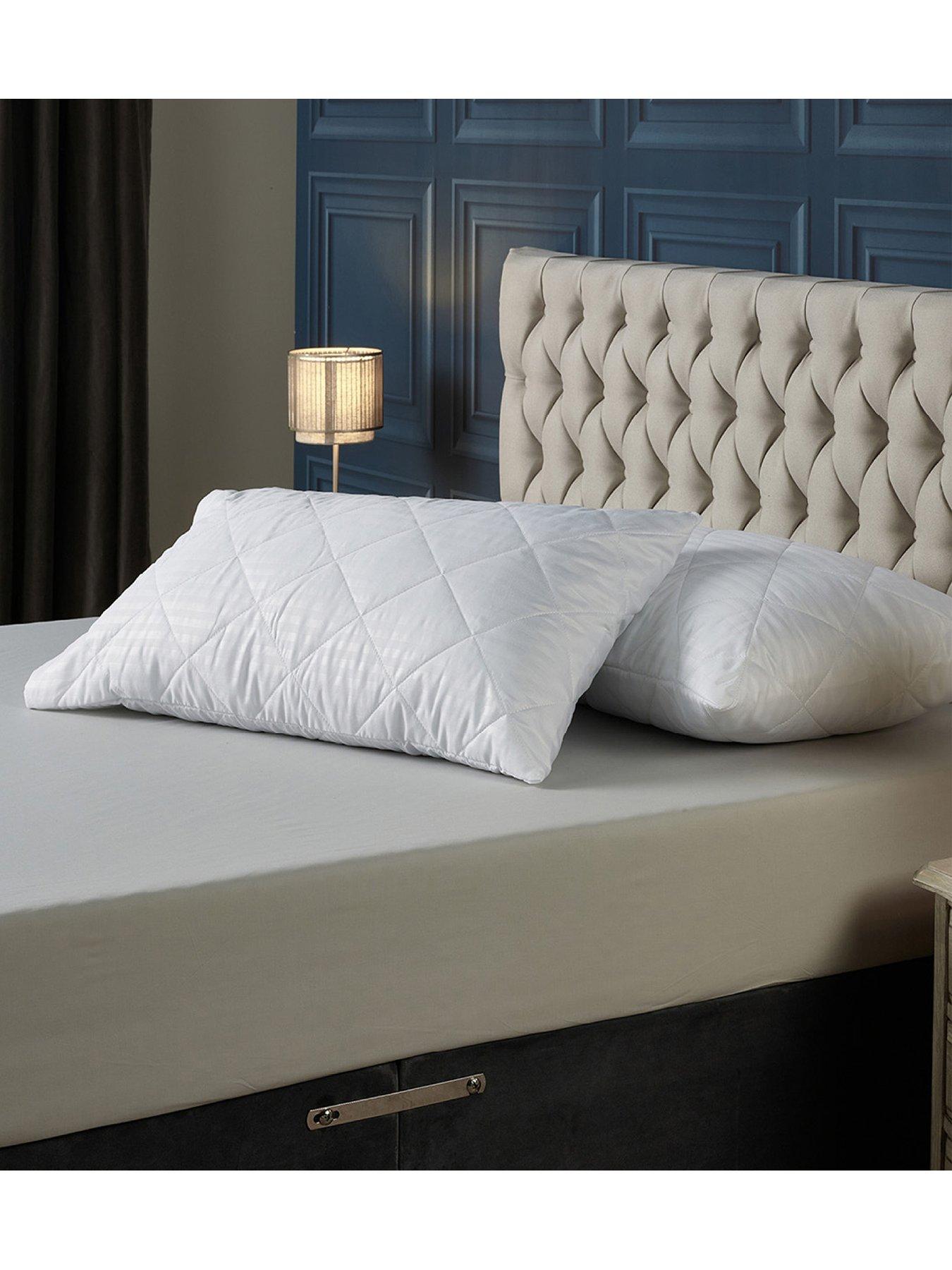 Image 2 of 4 of The Very Collection Anti-Bacterial Pillow Protector Pair - White