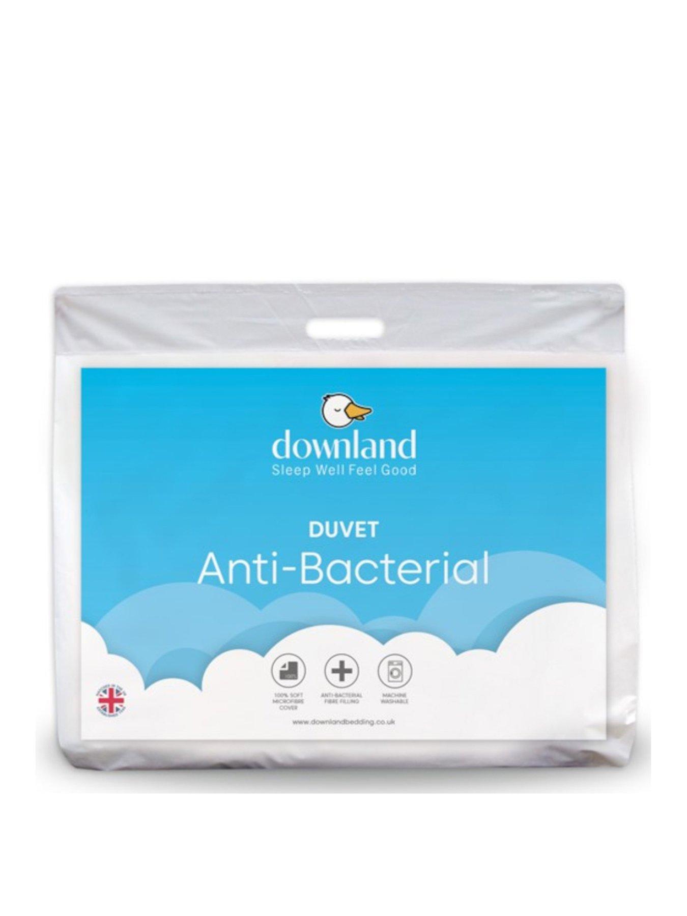 Product photograph of Downland Anti-bacterial 4 5 Tog Duvet - Db - White from very.co.uk