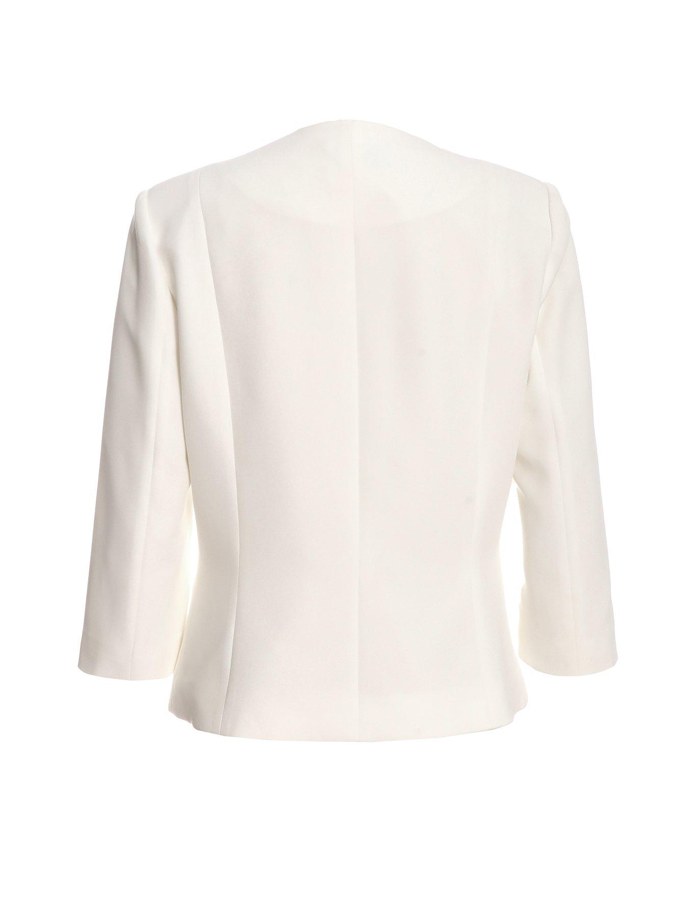 Quiz Cream Tailored Cropped Blazer