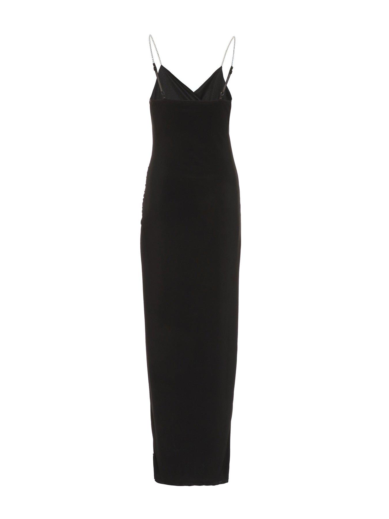 Quiz Black Diamante Ruched Maxi Dress | Very.co.uk