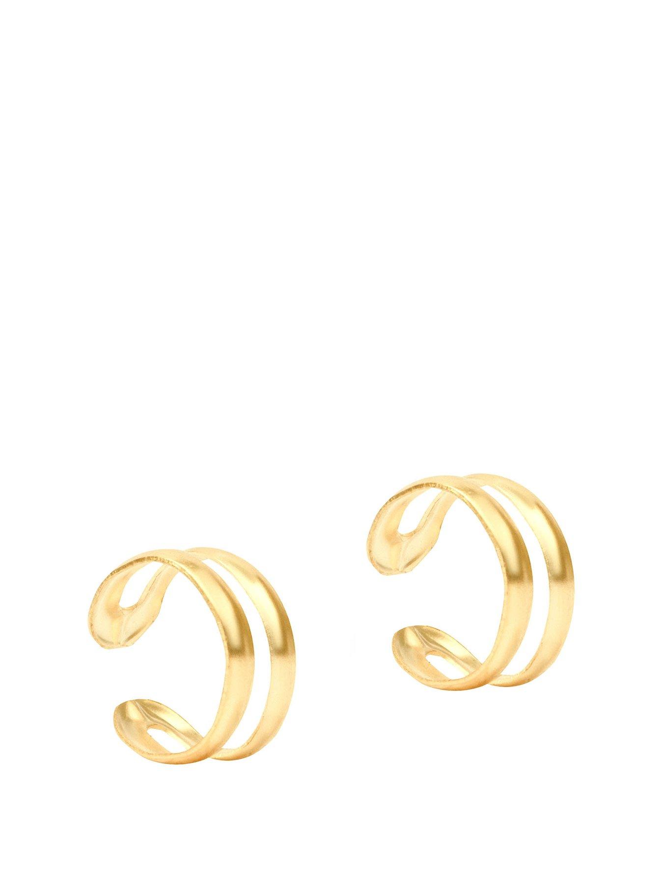 Product photograph of The Love Collection Gold Colour Double Ear Cuff from very.co.uk