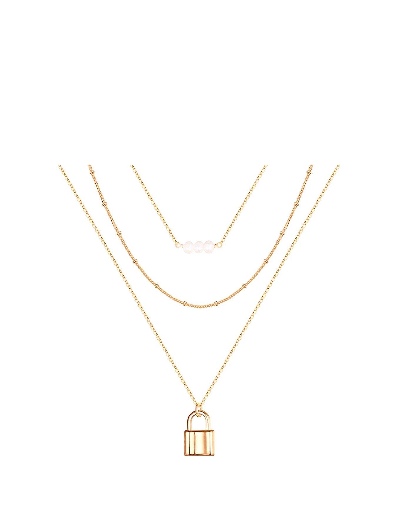 Product photograph of The Love Collection Padlock Chain from very.co.uk