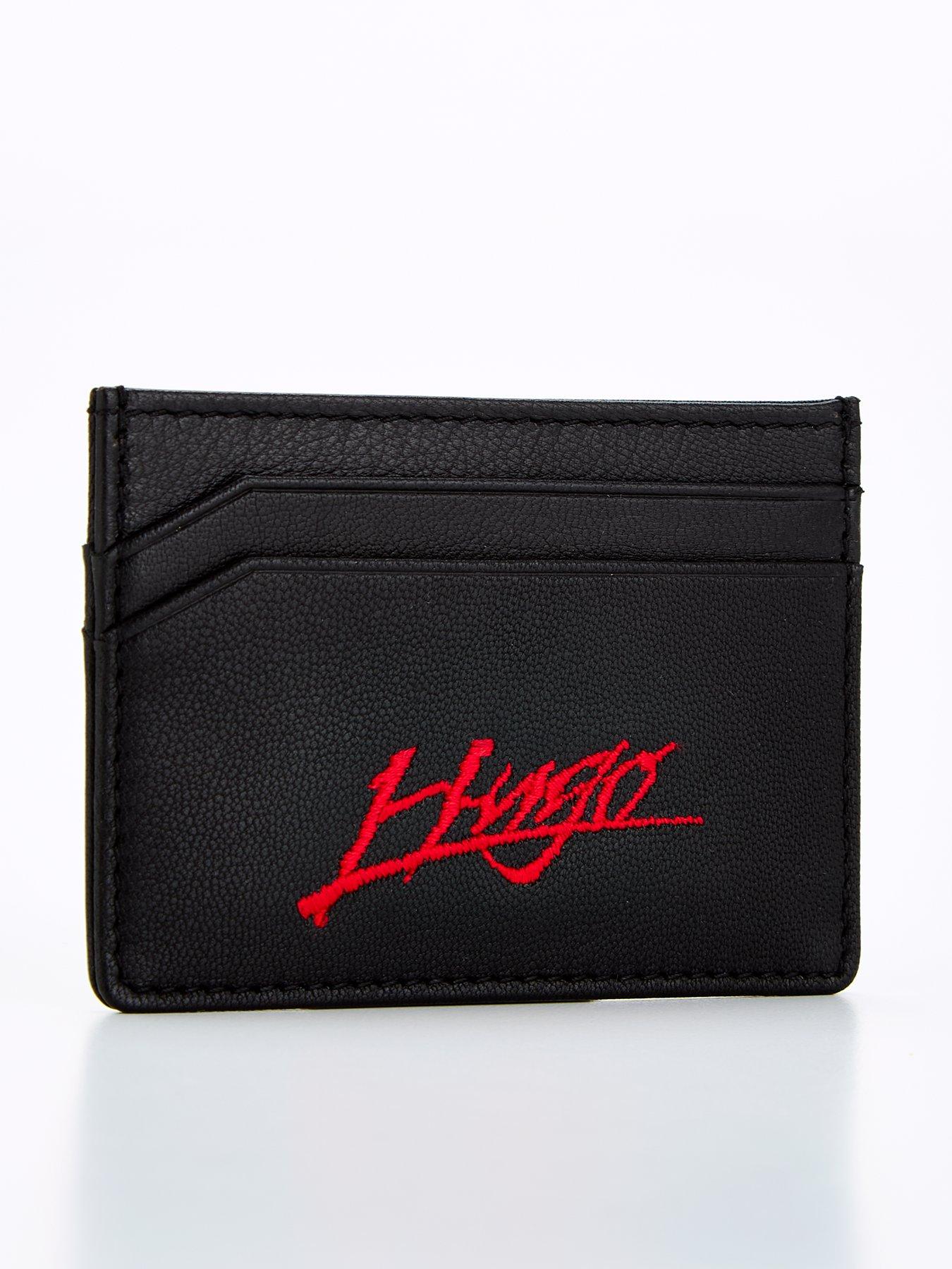 Image 2 of 4 of HUGO Handwritten 2.0 Gothic Script Logo Card Holder - Black