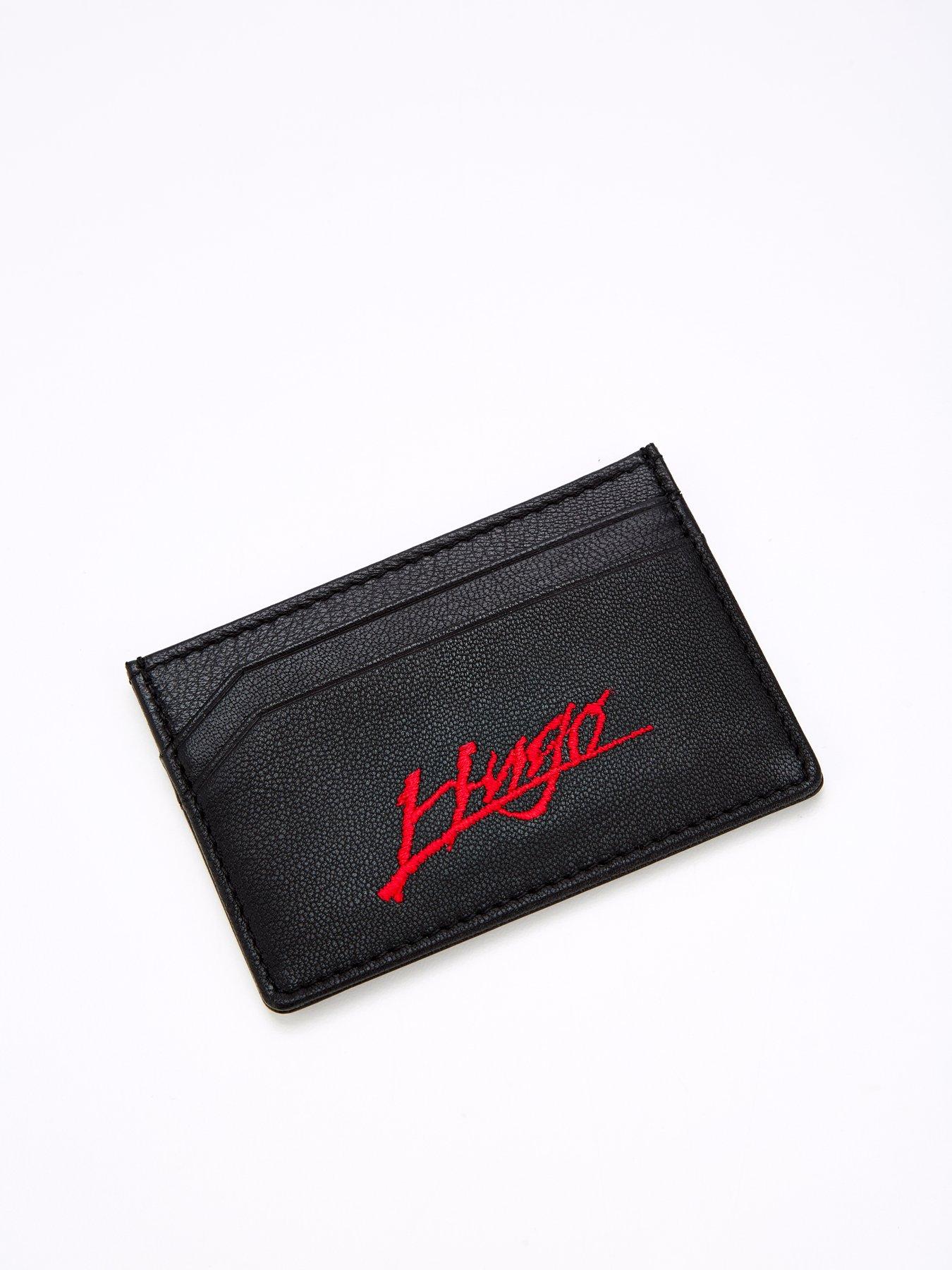 Image 3 of 4 of HUGO Handwritten 2.0 Gothic Script Logo Card Holder - Black