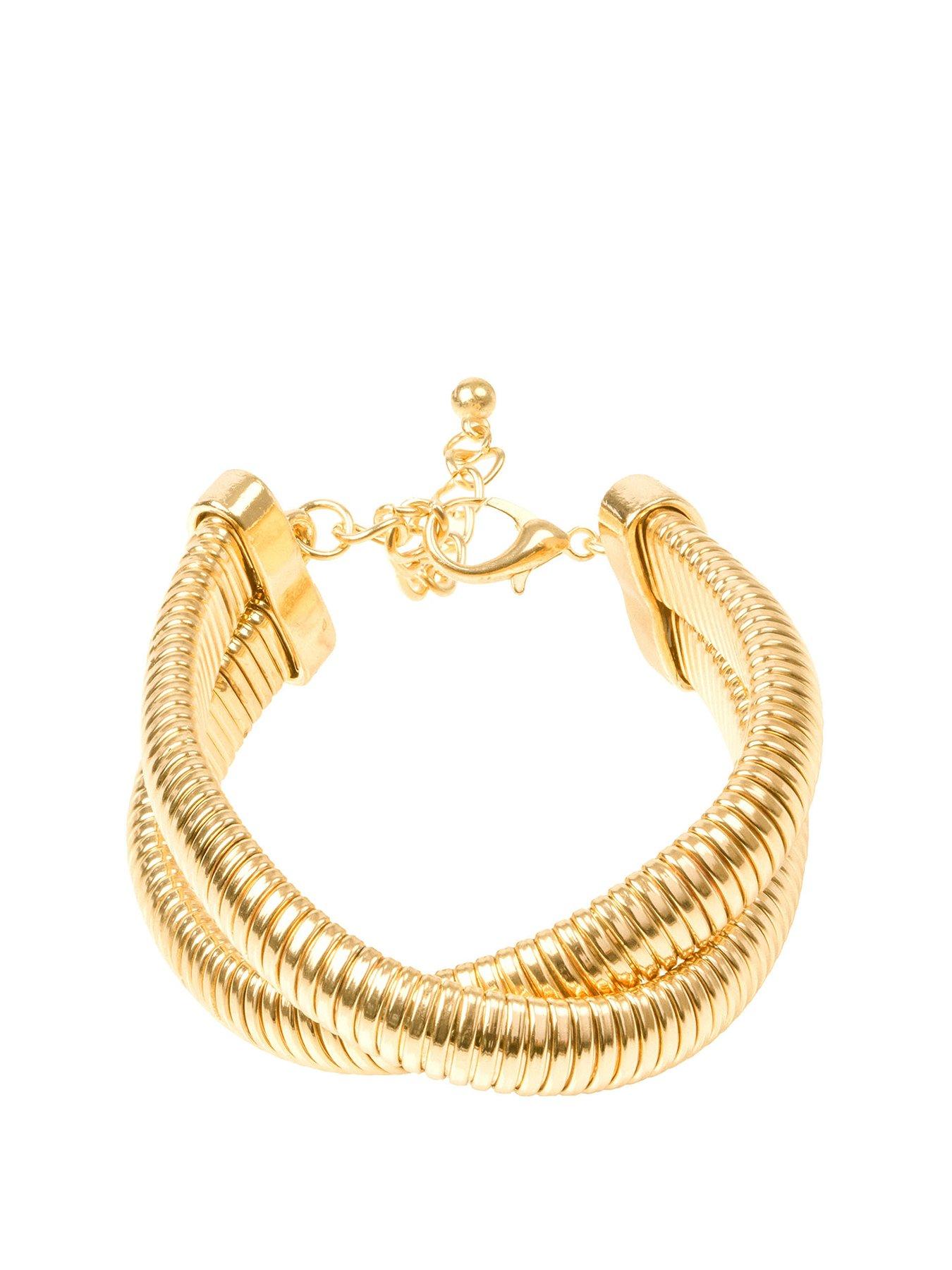Product photograph of The Love Collection Thick Snake Chain Bracelet from very.co.uk