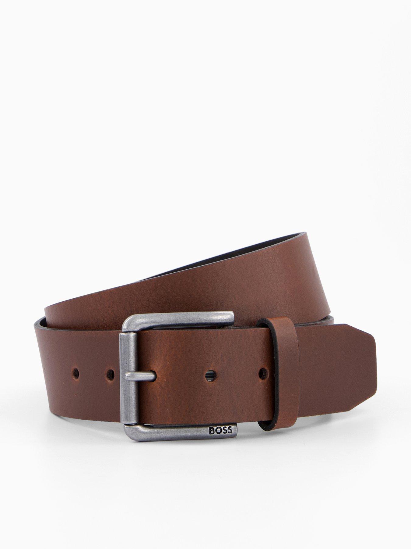 BOSS Joris Metal Buckle 4Cm Leather Belt - Brown