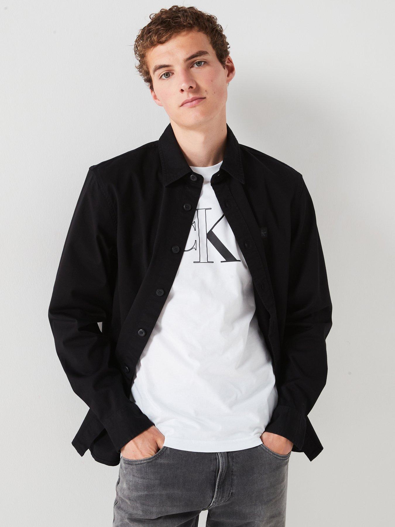 undefined Woven Logo Overshirt - Black