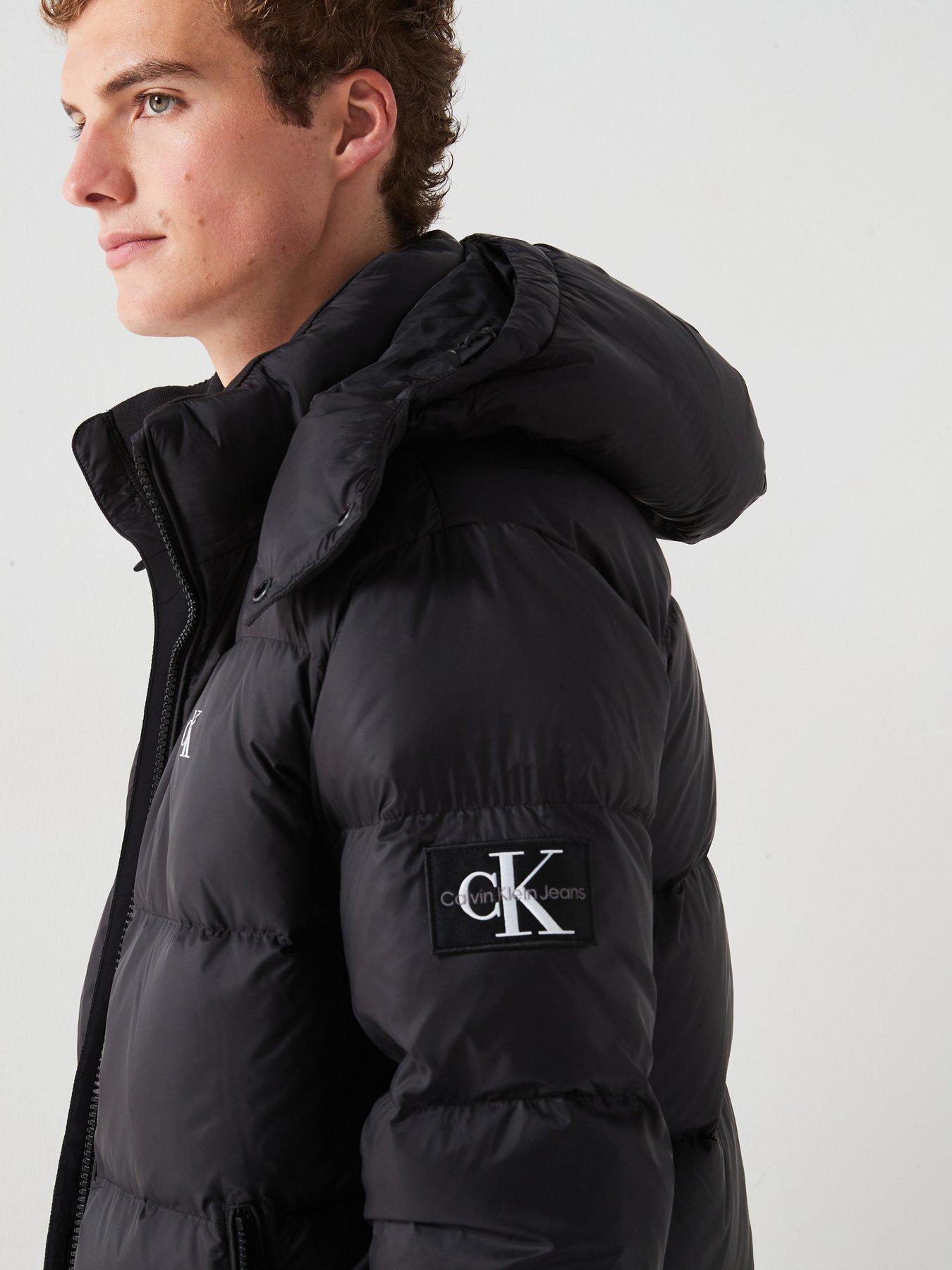 Calvin klein down hooded jacket best sale