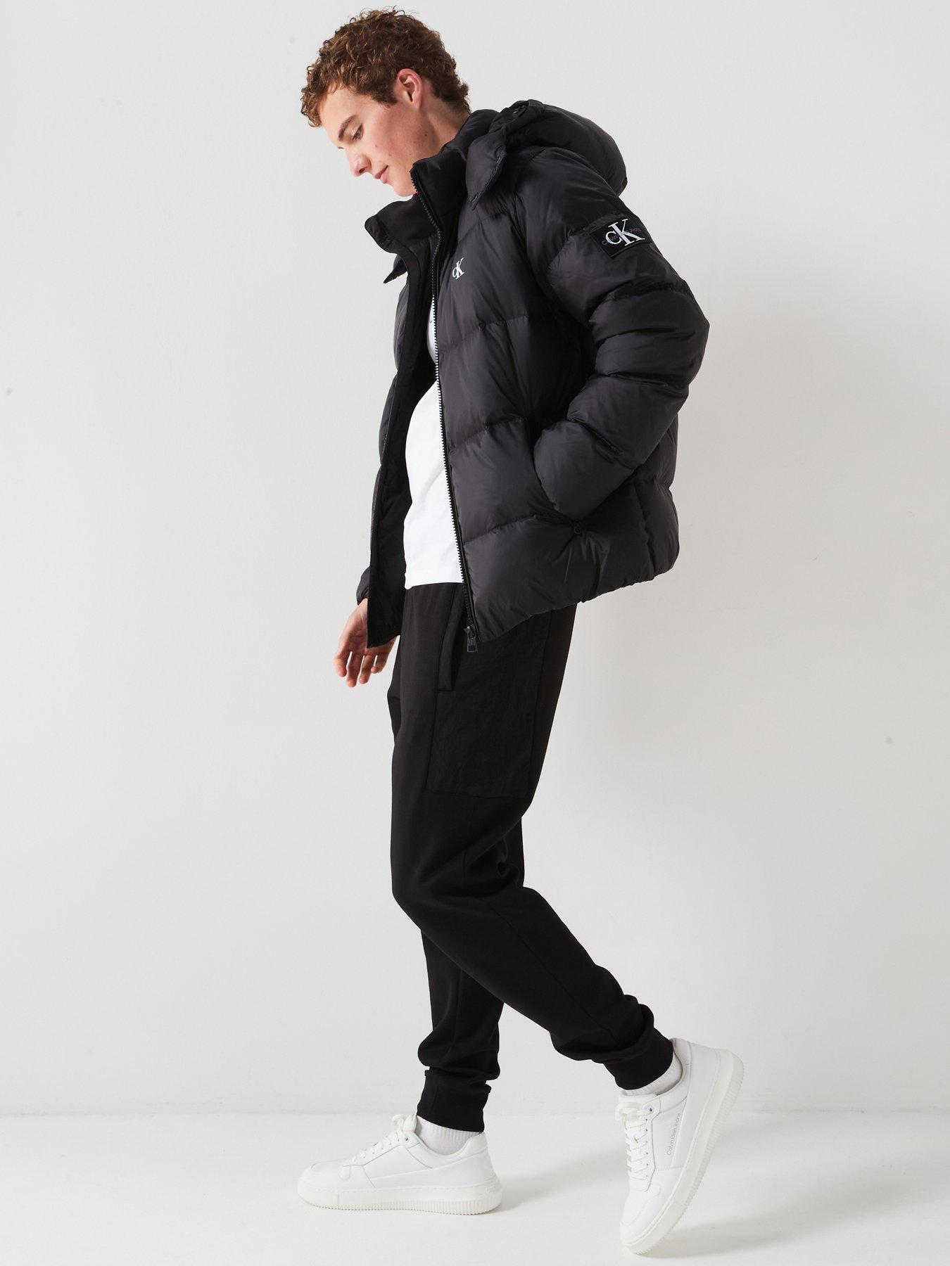 Calvin klein hooded down puffer jacket hotsell