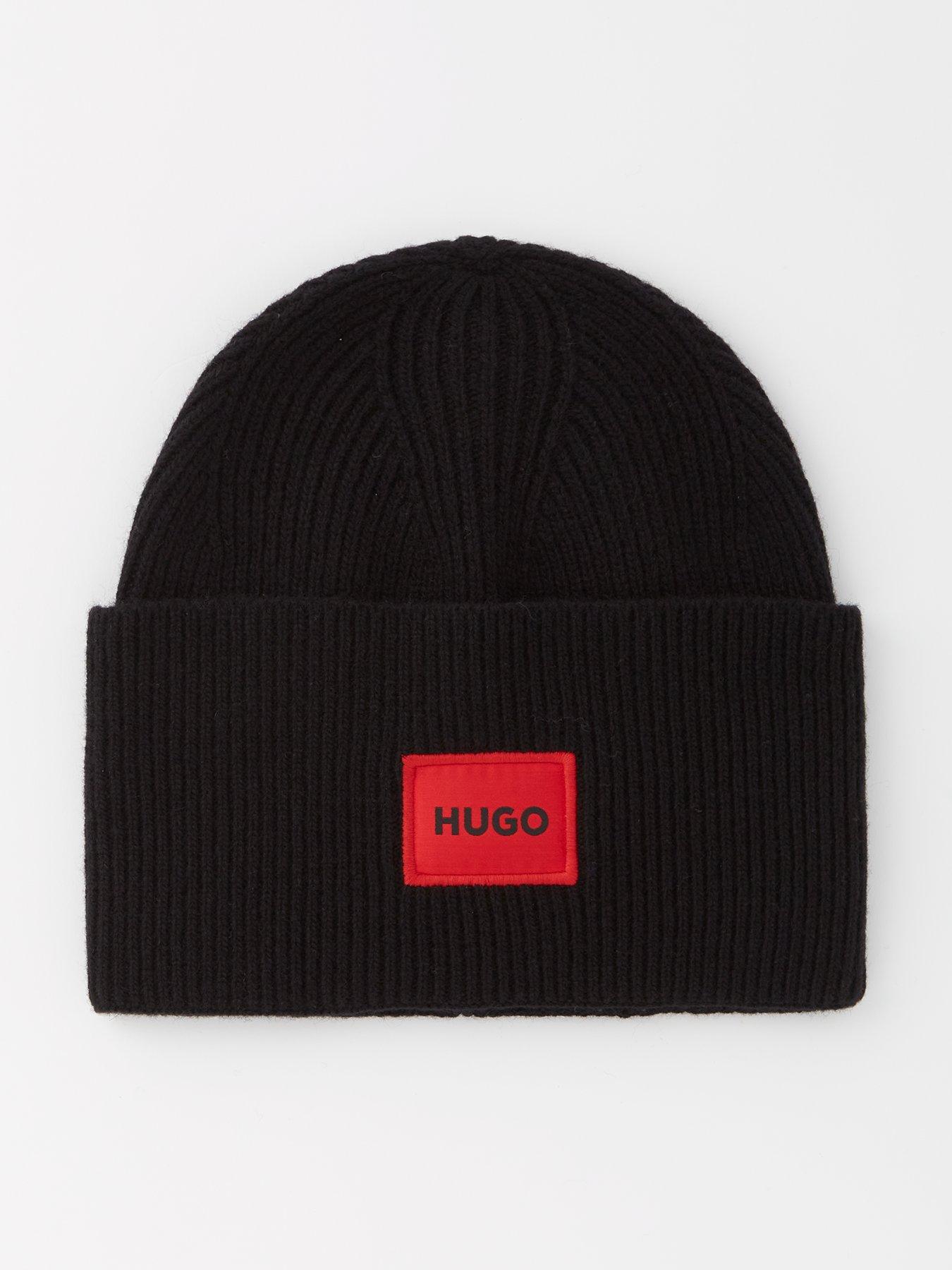 HUGO Xaff 6 Logo Beanie Hat - Black