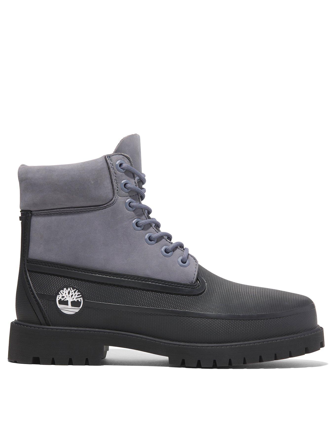undefined Colour Block Rubber Cup Lace Up Boots