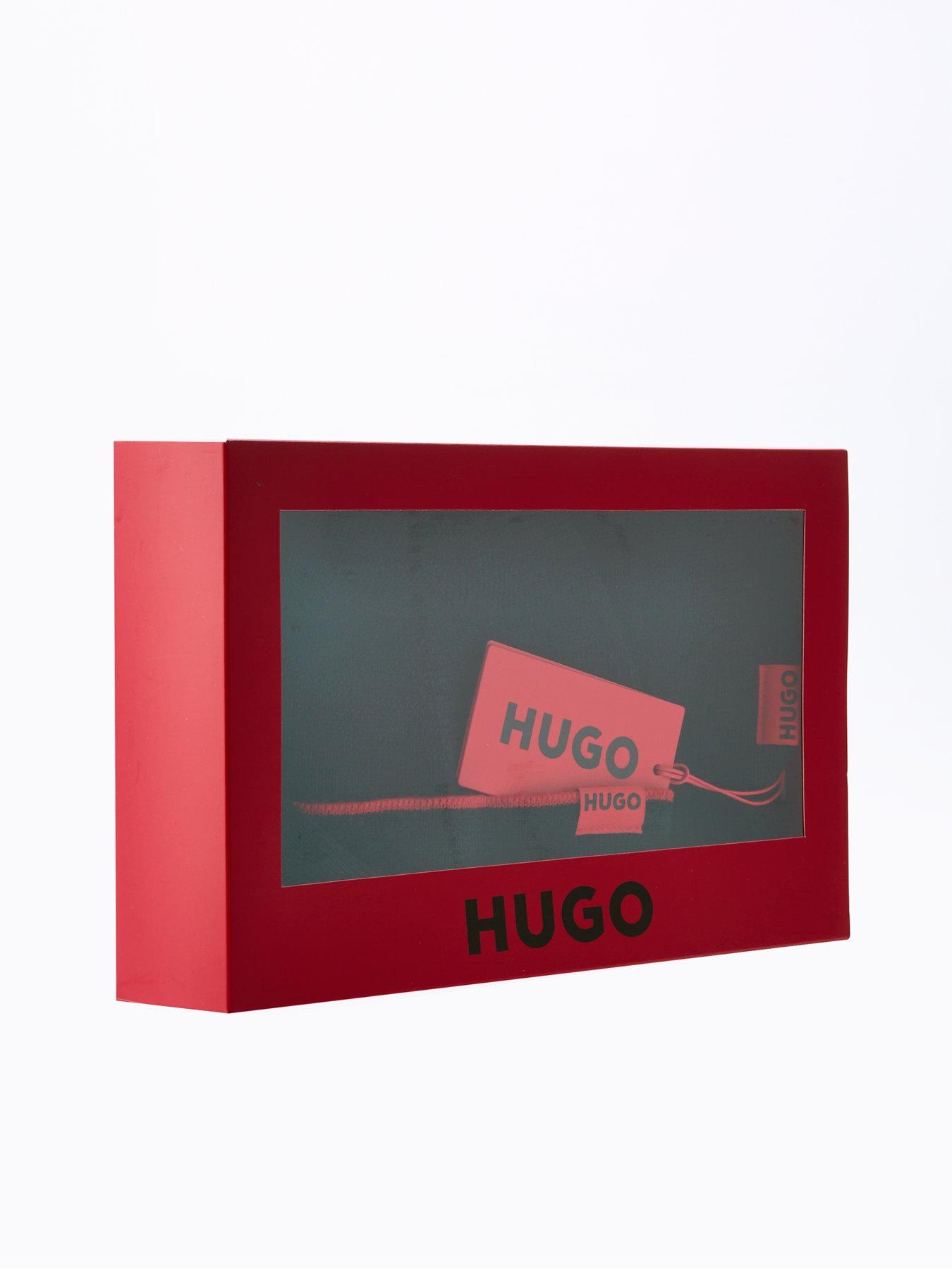 Image 4 of 4 of HUGO Zaschel Beanie Hat &amp; Scarf Gift Set - Black