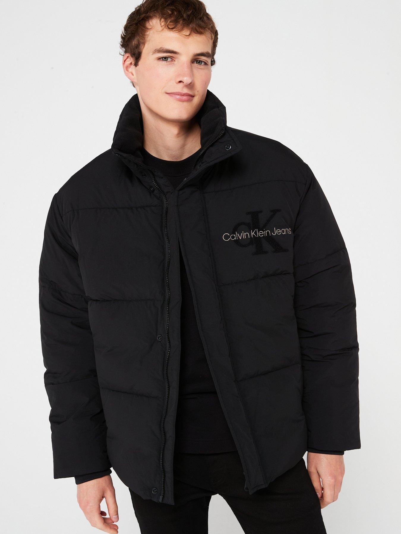 Image 1 of 4 of Calvin Klein Jeans Chenille Puffer Jacket - Black